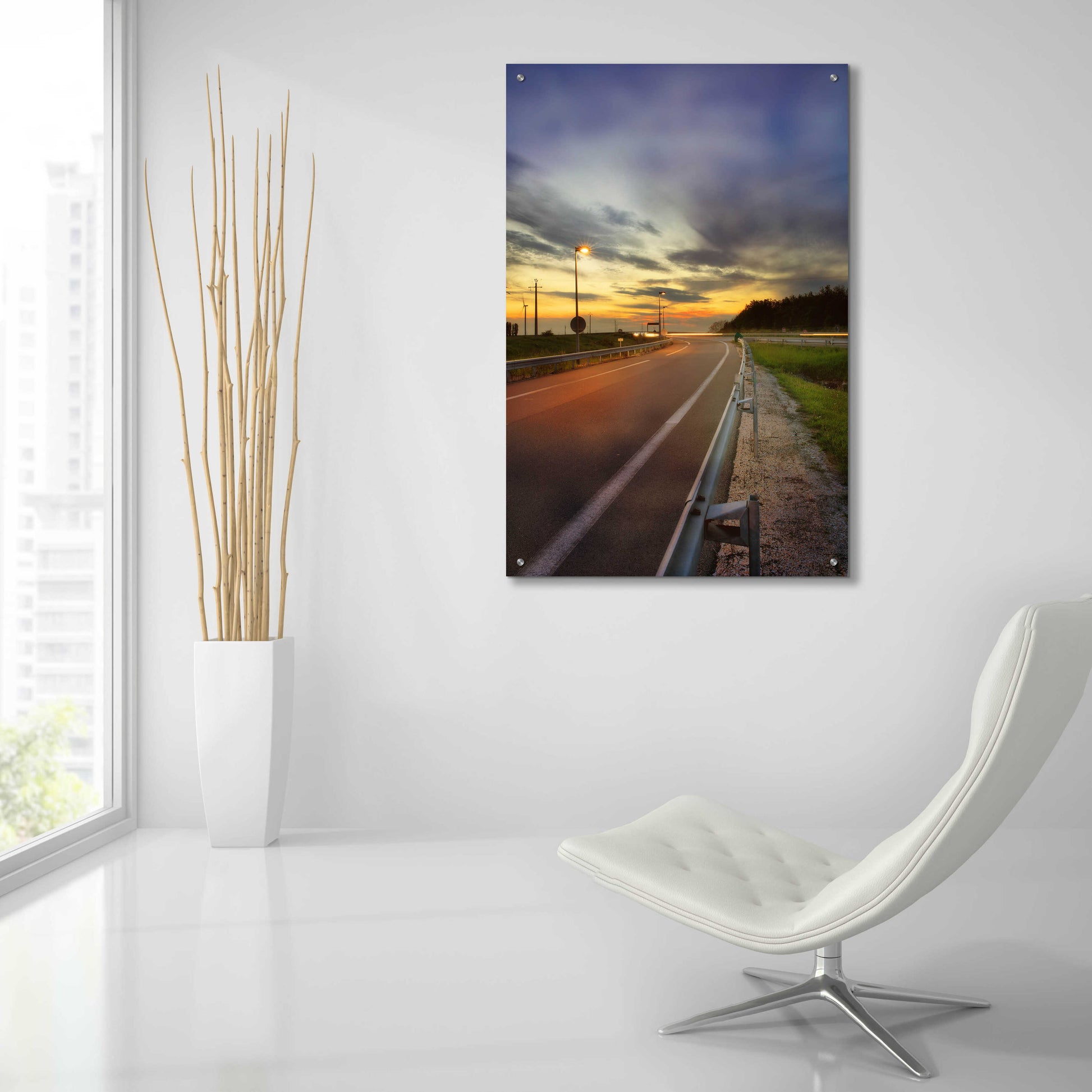 Epic Art 'Motorway' by Sebastien Lory, Acrylic Glass Wall Art,24x36