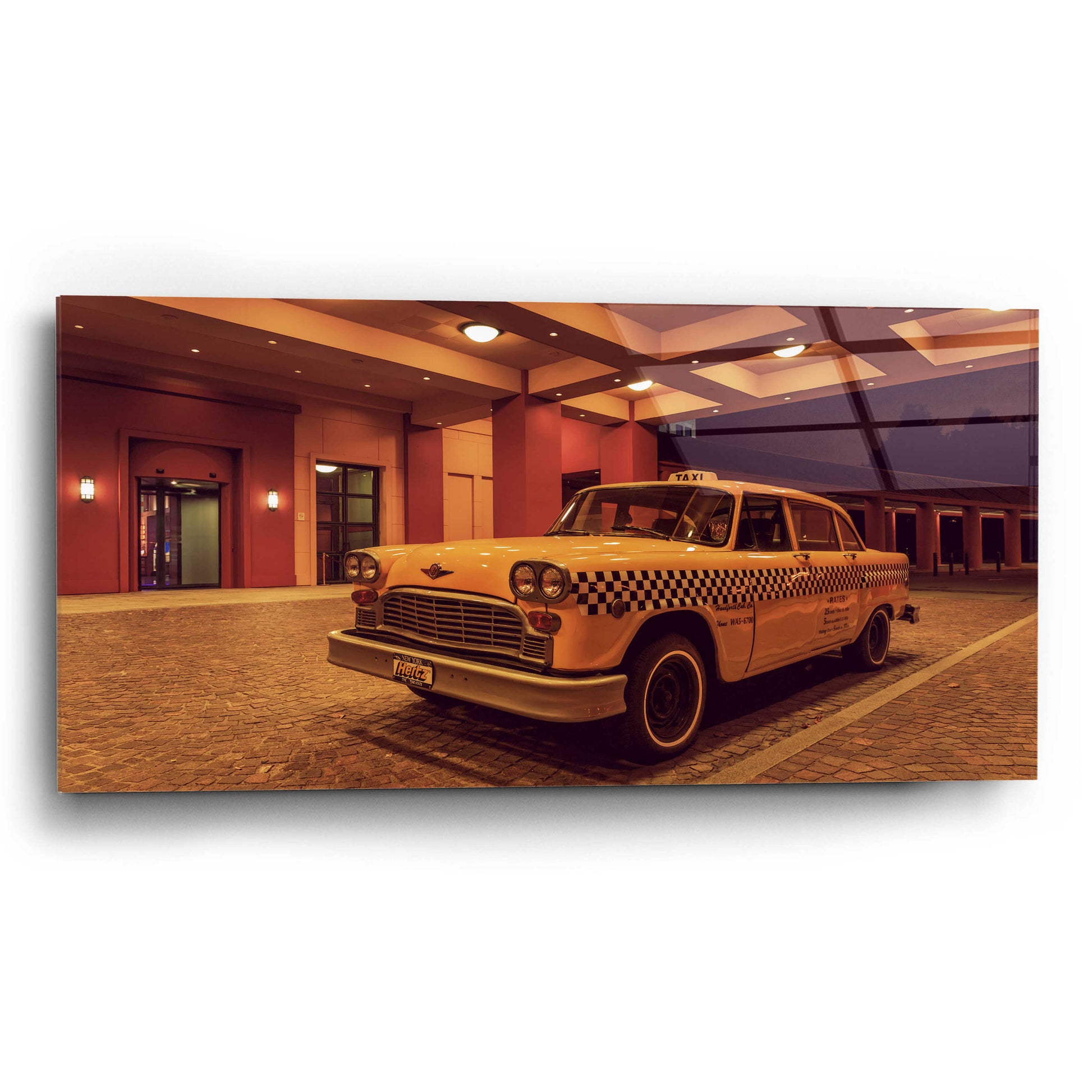 Epic Art 'Disney 2 Taxi' by Sebastien Lory, Acrylic Glass Wall Art,24x12