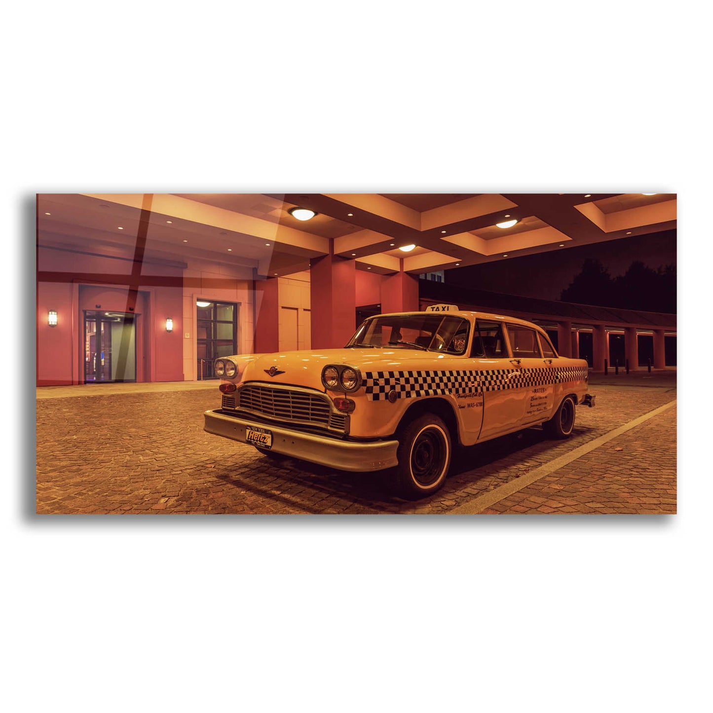 Epic Art 'Disney 2 Taxi' by Sebastien Lory, Acrylic Glass Wall Art,24x12