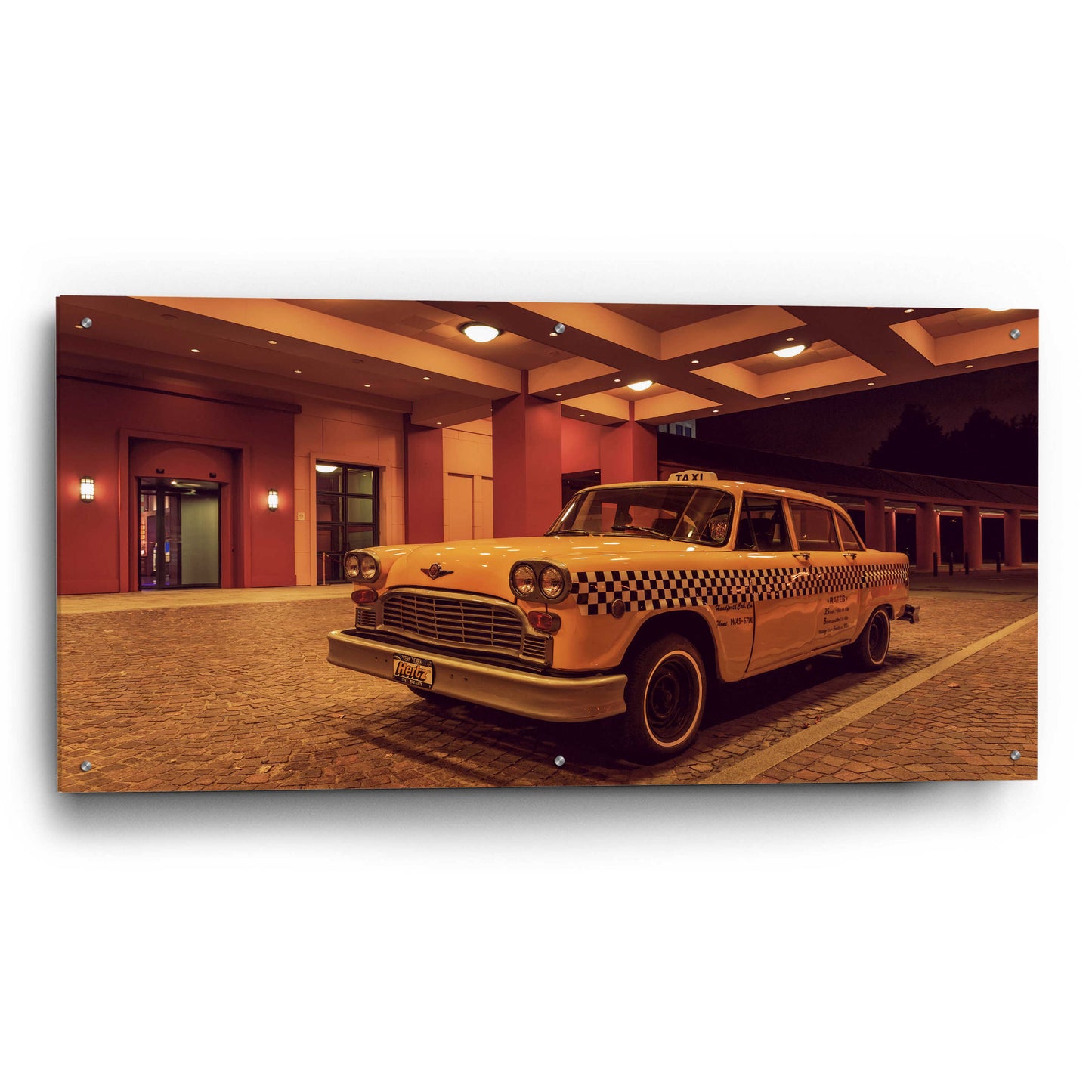 Epic Art 'Disney 2 Taxi' by Sebastien Lory, Acrylic Glass Wall Art,48x24