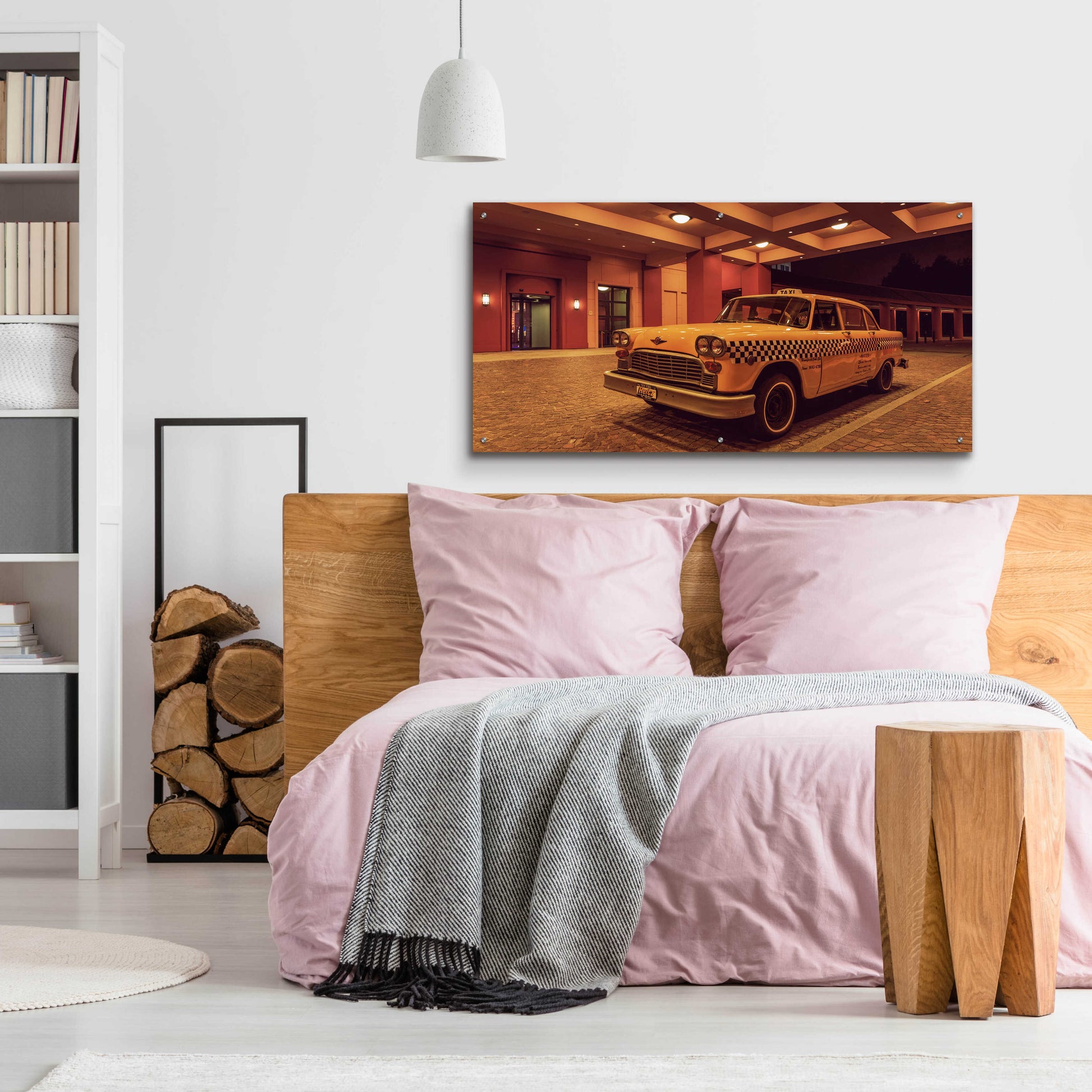 Epic Art 'Disney 2 Taxi' by Sebastien Lory, Acrylic Glass Wall Art,48x24