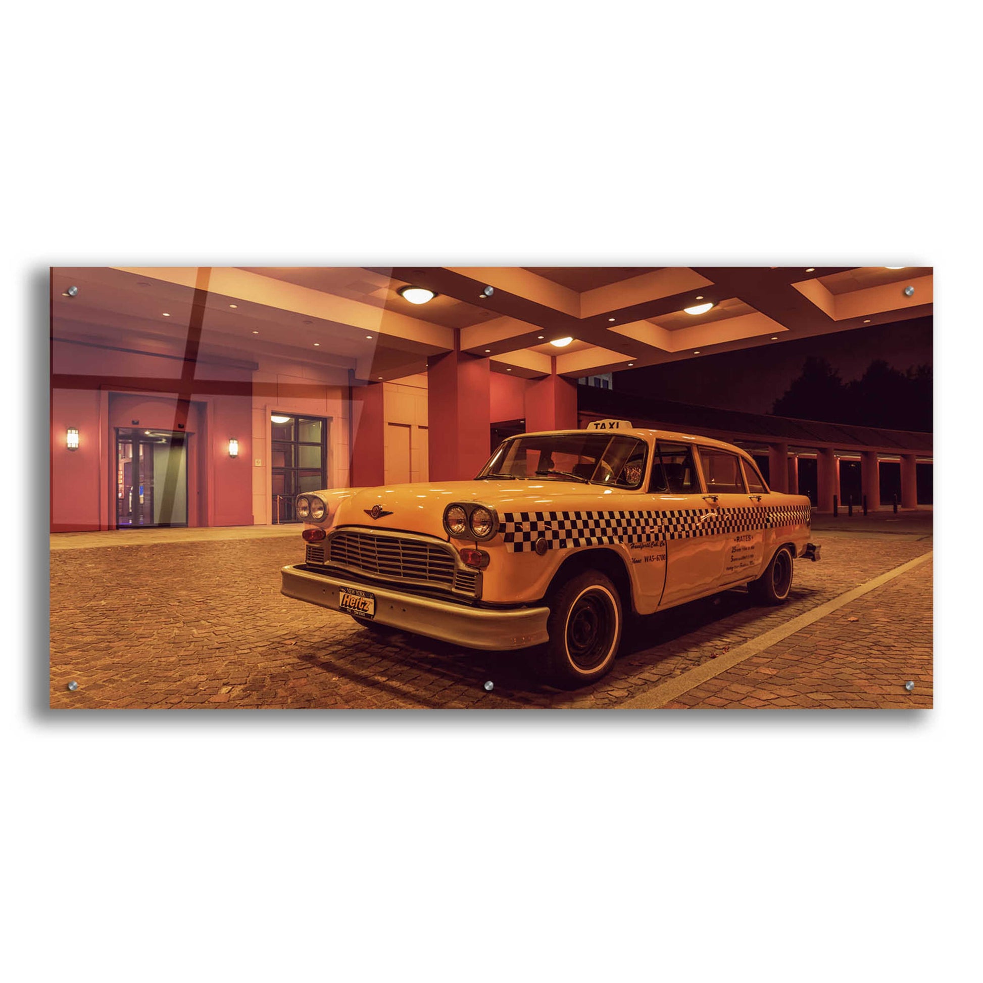 Epic Art 'Disney 2 Taxi' by Sebastien Lory, Acrylic Glass Wall Art,48x24