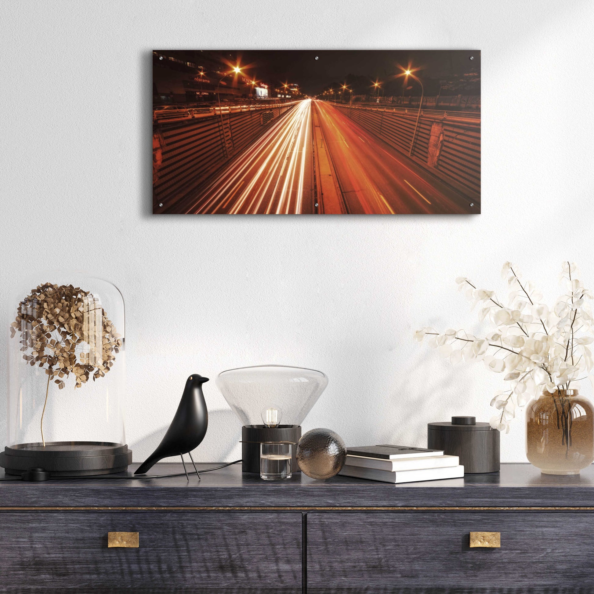 Epic Art 'Fast' by Sebastien Lory, Acrylic Glass Wall Art,48x24