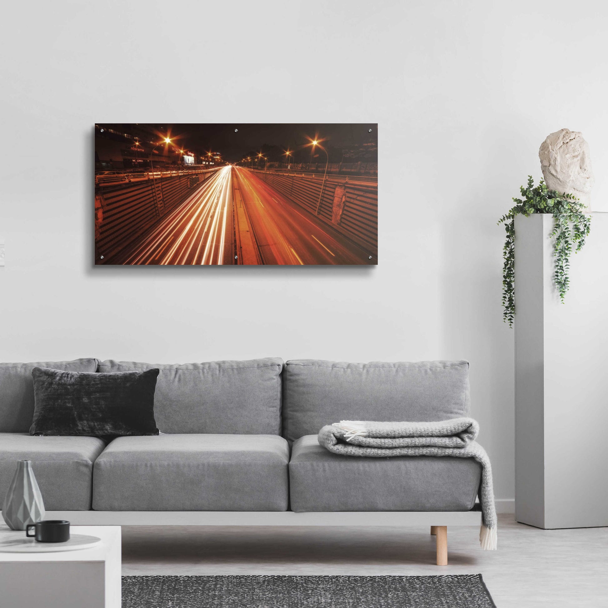 Epic Art 'Fast' by Sebastien Lory, Acrylic Glass Wall Art,48x24