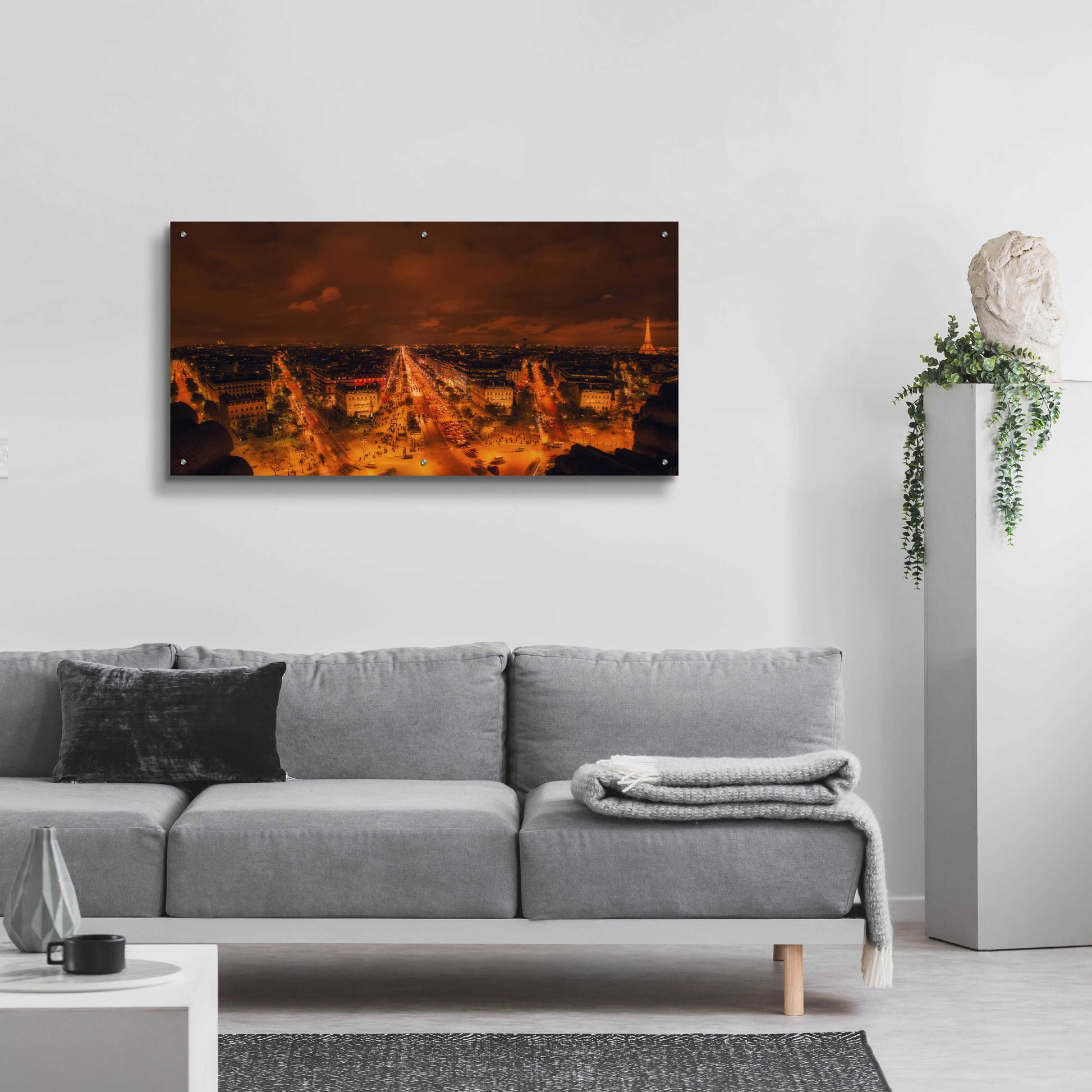 Epic Art 'From Arc De Triomphe' by Sebastien Lory, Acrylic Glass Wall Art,48x24