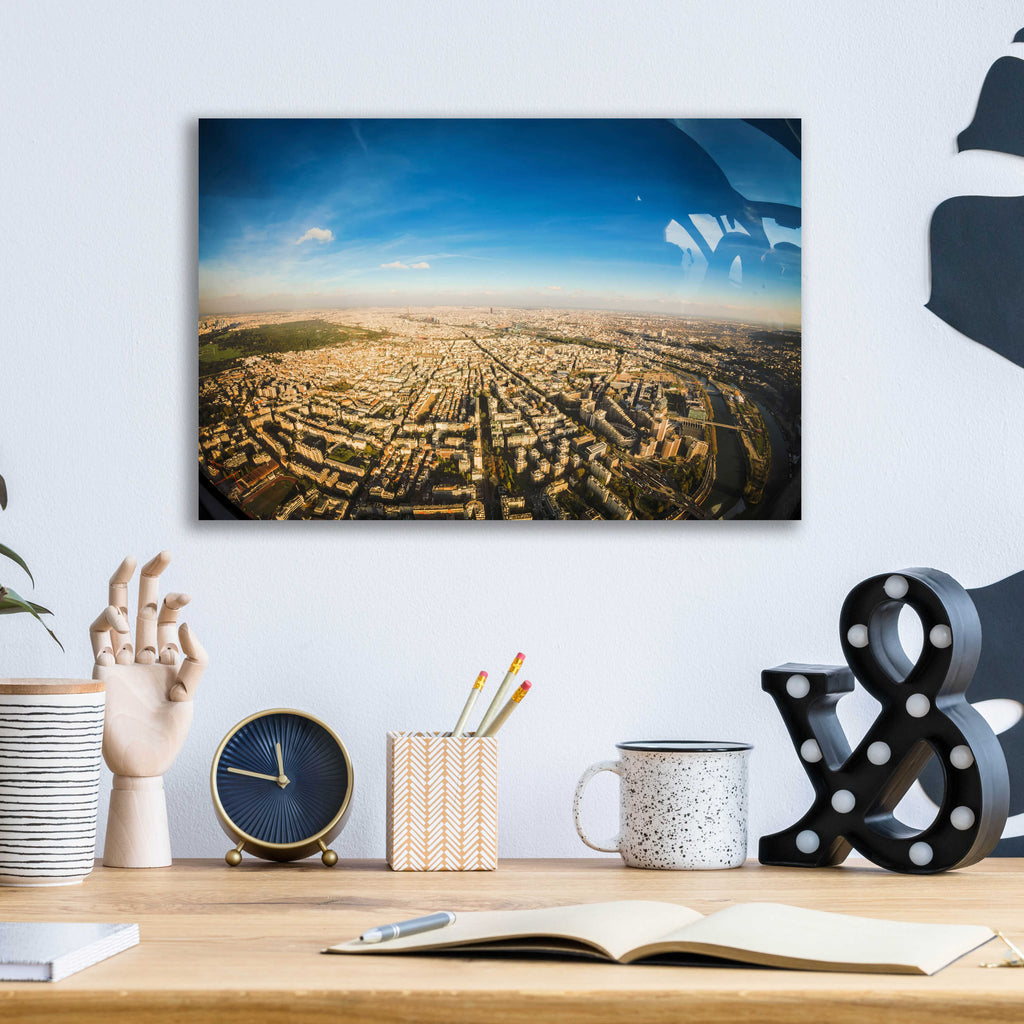 Epic Art 'Urban Sky' by Sebastien Lory, Acrylic Glass Wall Art,16x12
