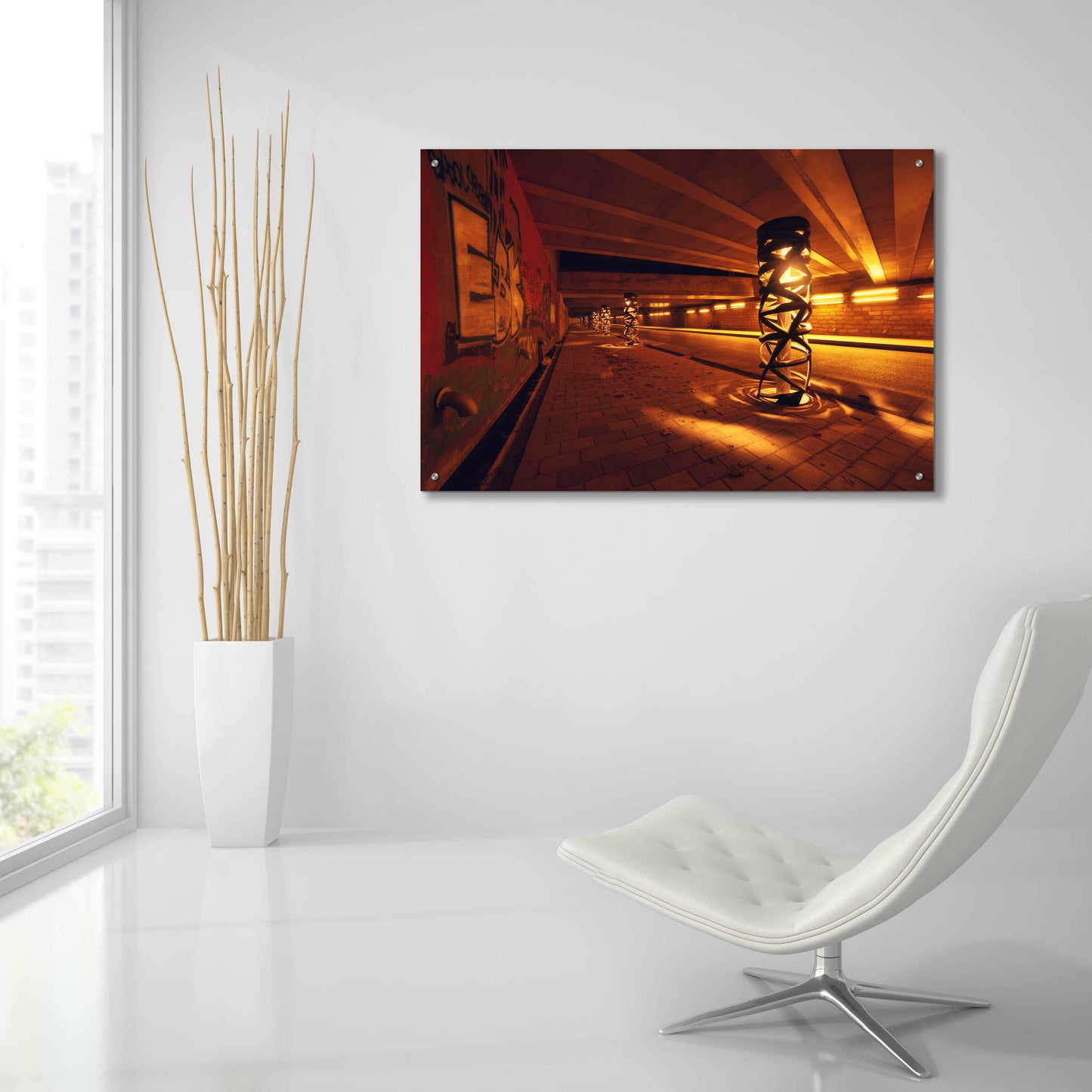 Epic Art 'Light Bridge' by Sebastien Lory, Acrylic Glass Wall Art,36x24