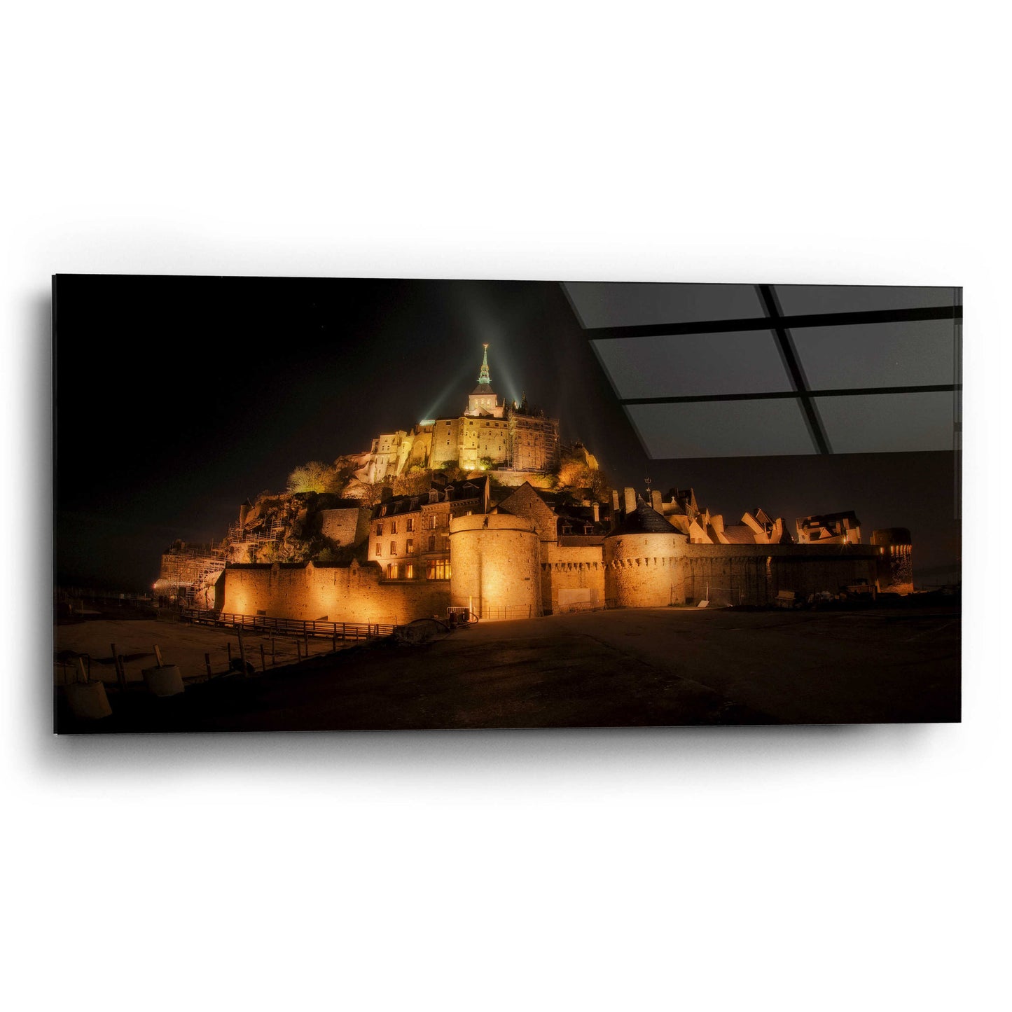 Epic Art 'Mont St Michel' by Sebastien Lory, Acrylic Glass Wall Art,24x12