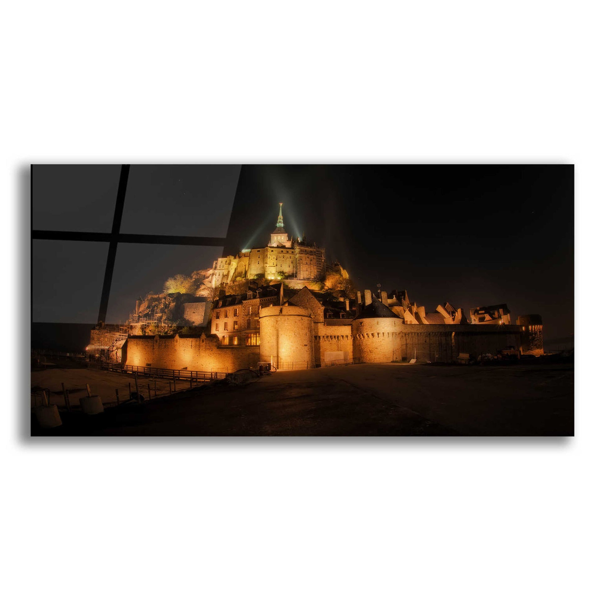 Epic Art 'Mont St Michel' by Sebastien Lory, Acrylic Glass Wall Art,24x12