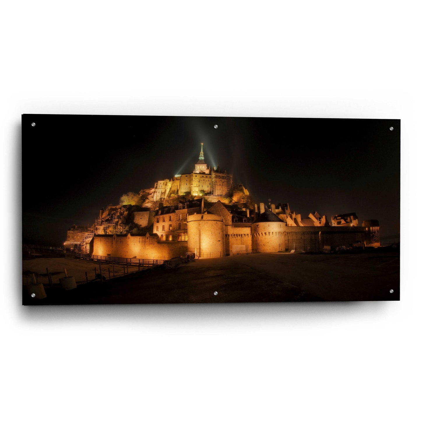 Epic Art 'Mont St Michel' by Sebastien Lory, Acrylic Glass Wall Art,48x24