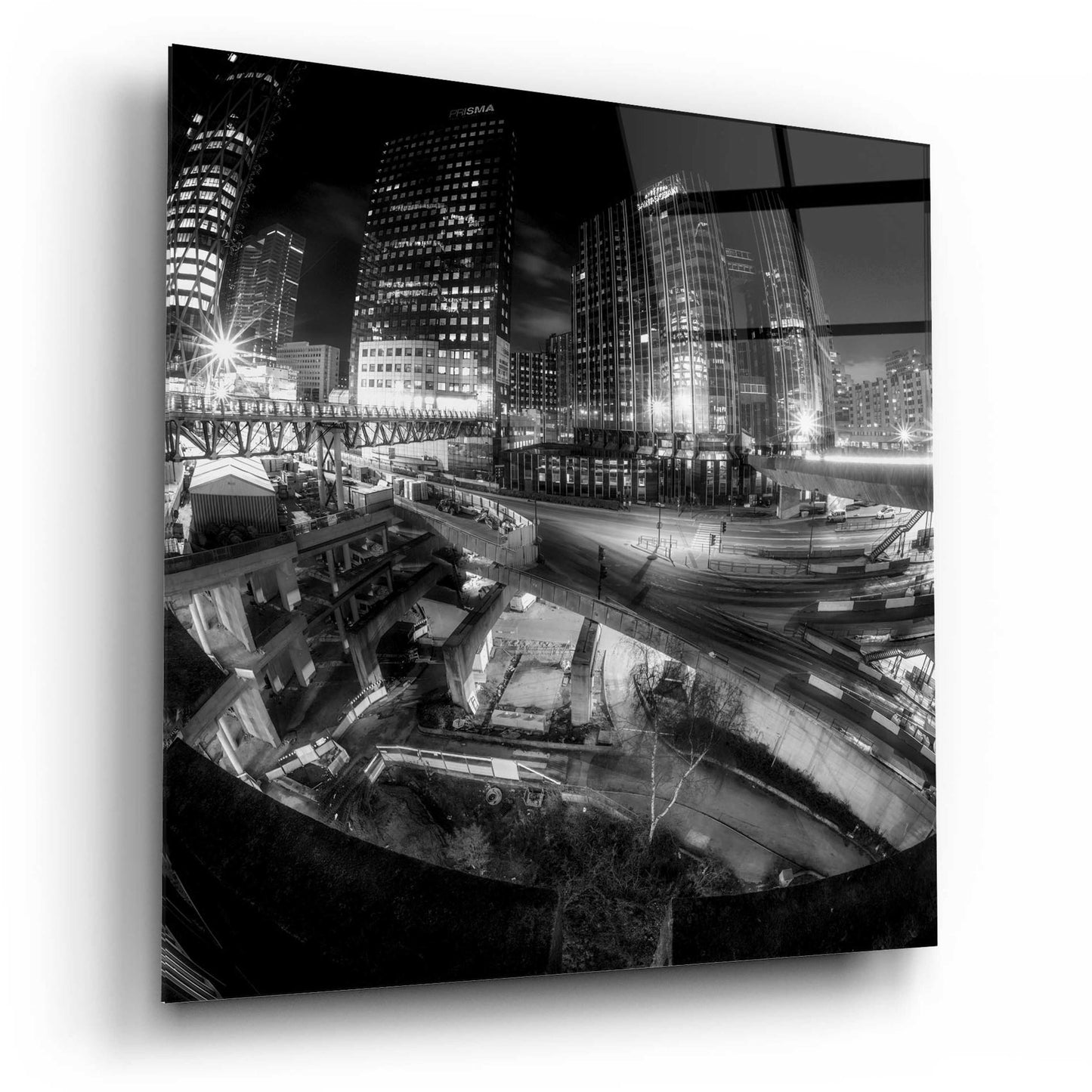 Epic Art 'Defense Bw' by Sebastien Lory, Acrylic Glass Wall Art,12x12