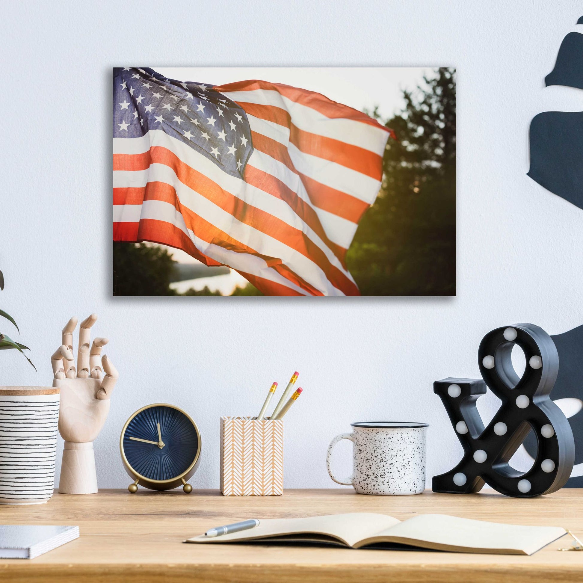 Epic Art 'God Bless America' by Epic Portfolio, Acrylic Glass Wall Art,16x12