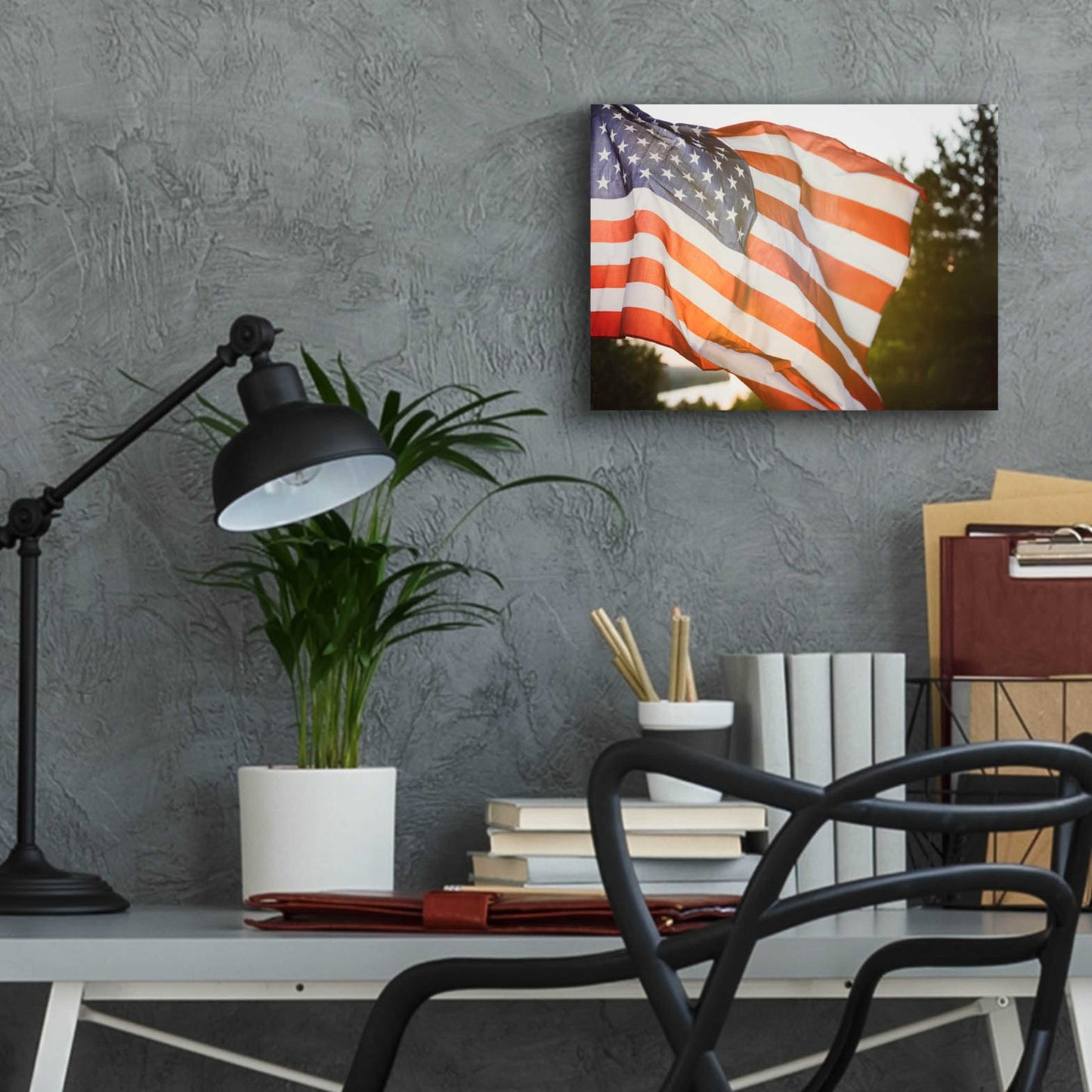 Epic Art 'God Bless America' by Epic Portfolio, Acrylic Glass Wall Art,16x12