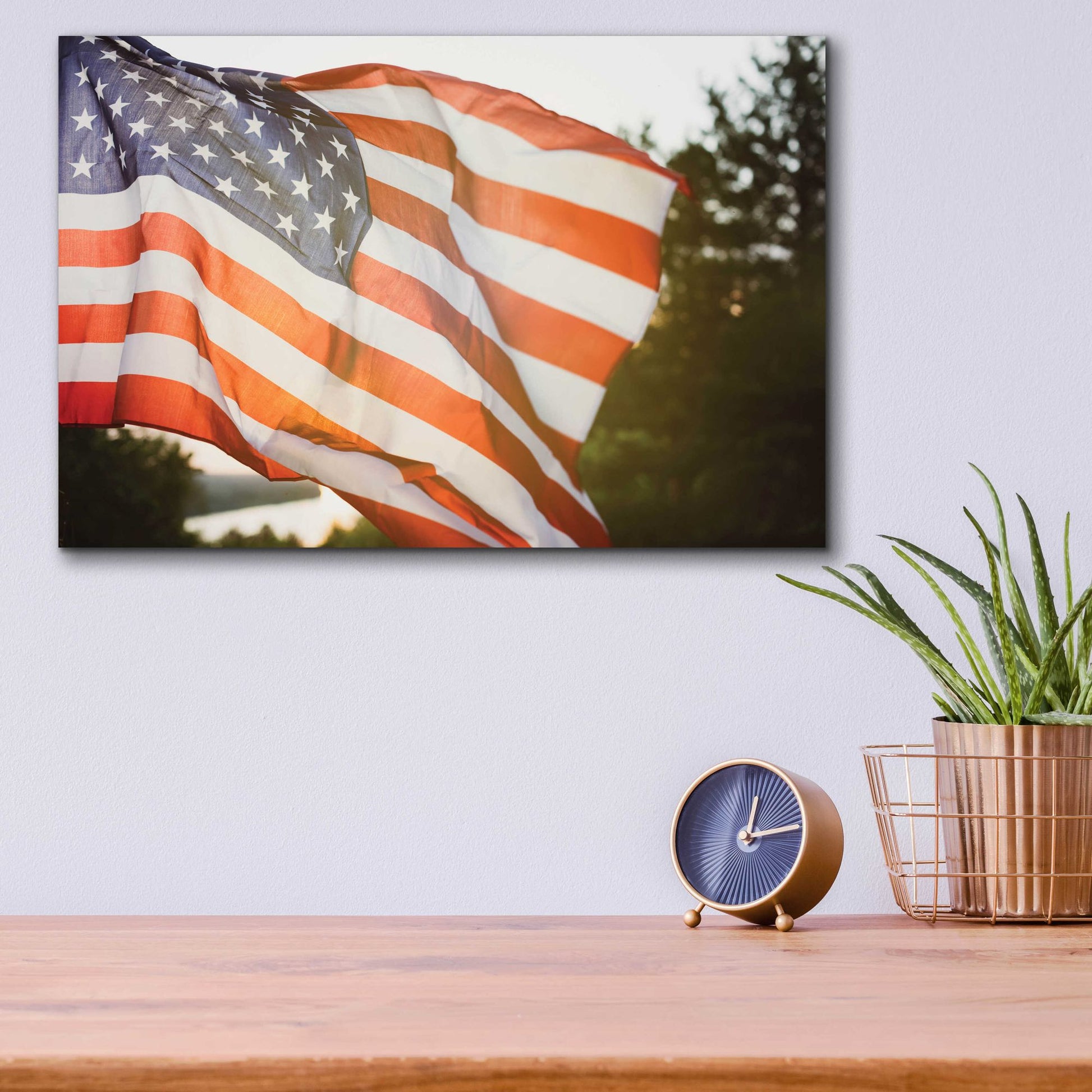 Epic Art 'God Bless America' by Epic Portfolio, Acrylic Glass Wall Art,16x12