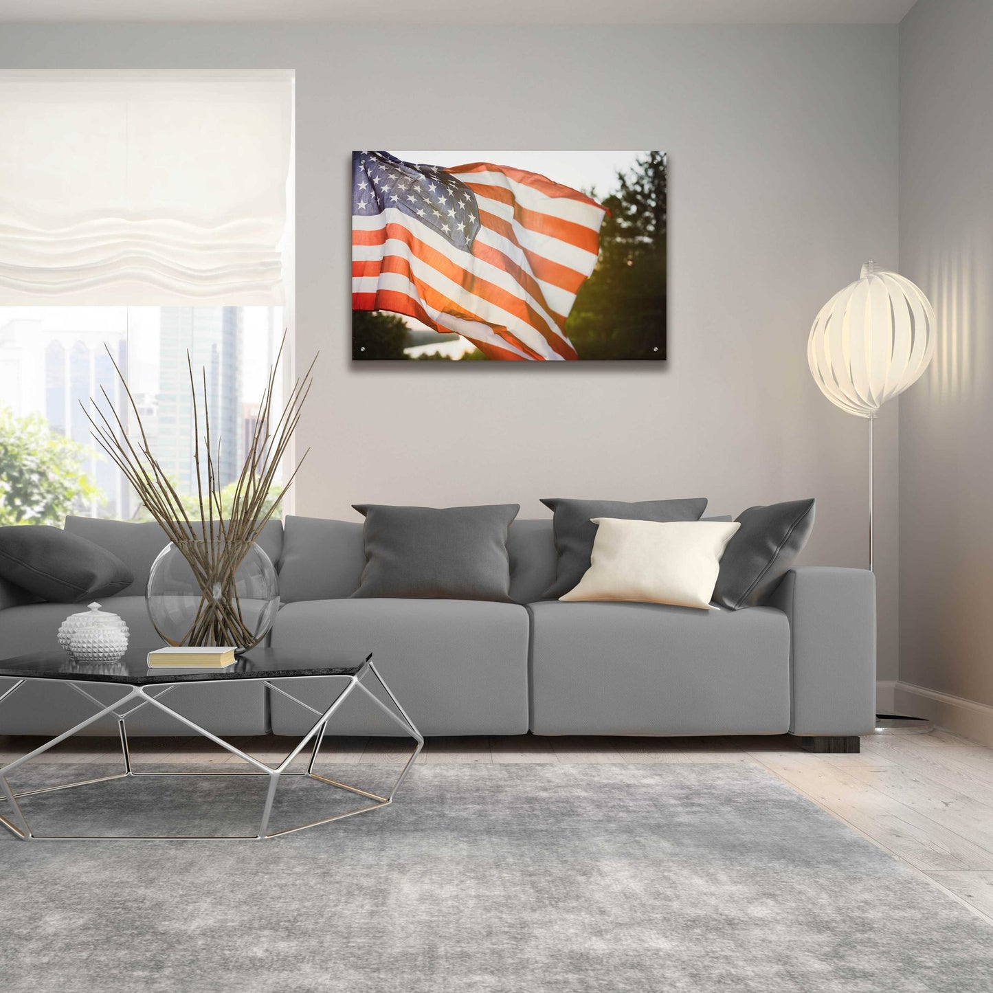 Epic Art 'God Bless America' by Epic Portfolio, Acrylic Glass Wall Art,36x24