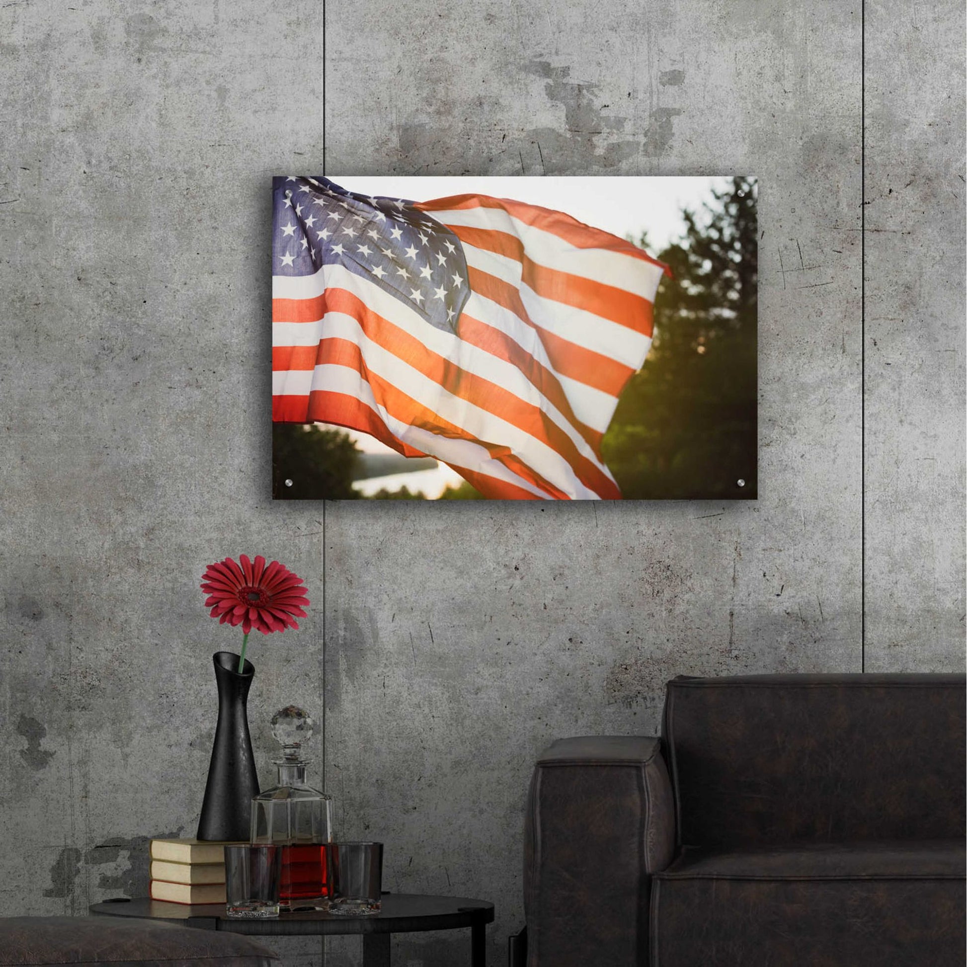 Epic Art 'God Bless America' by Epic Portfolio, Acrylic Glass Wall Art,36x24