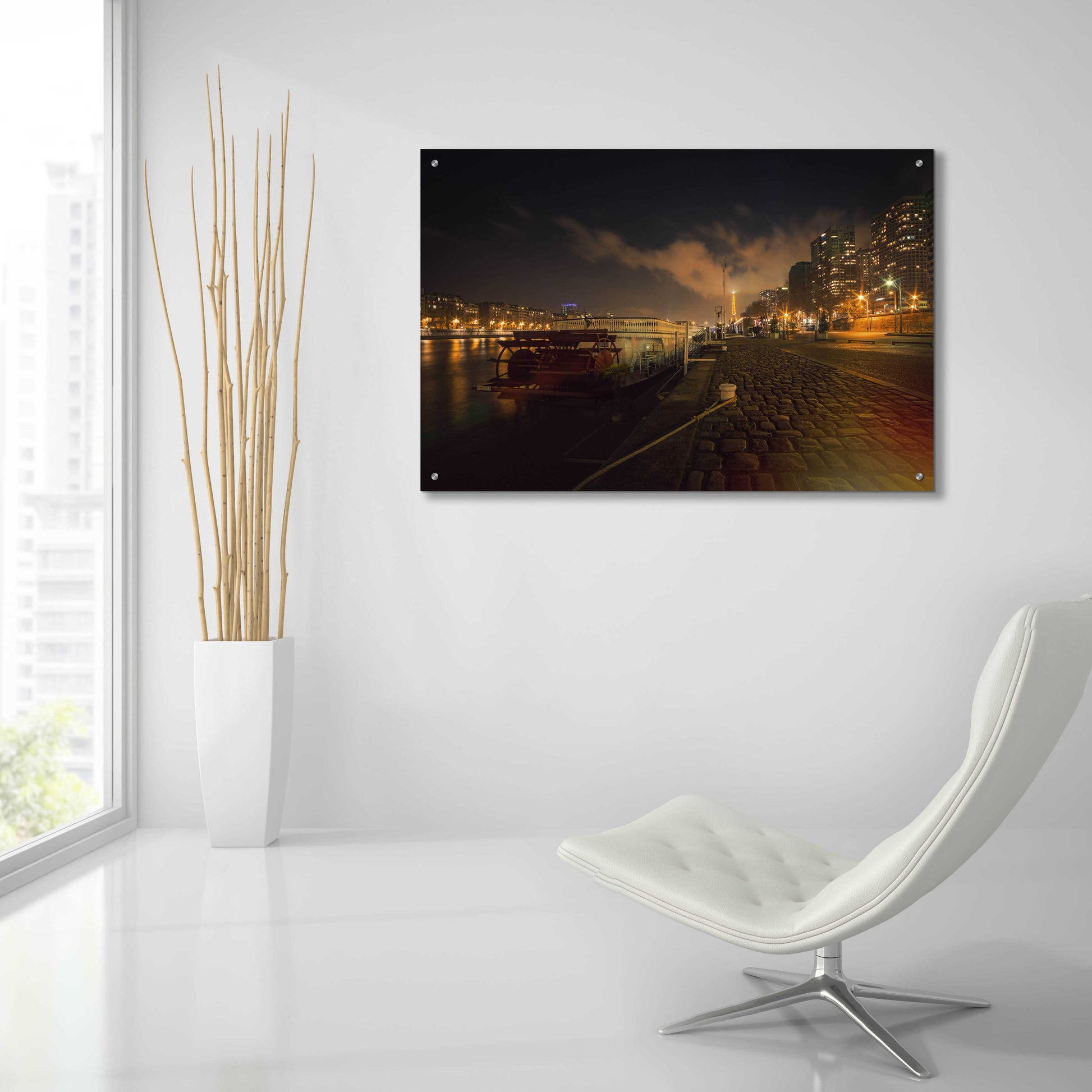 Epic Art 'Moody Eiffel' by Sebastien Lory, Acrylic Glass Wall Art,36x24