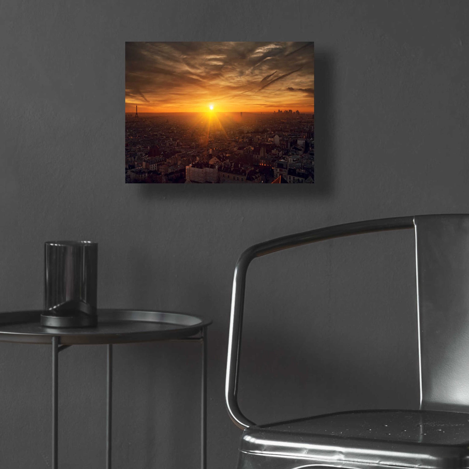 Epic Art 'Paris Sunset' by Sebastien Lory, Acrylic Glass Wall Art,16x12