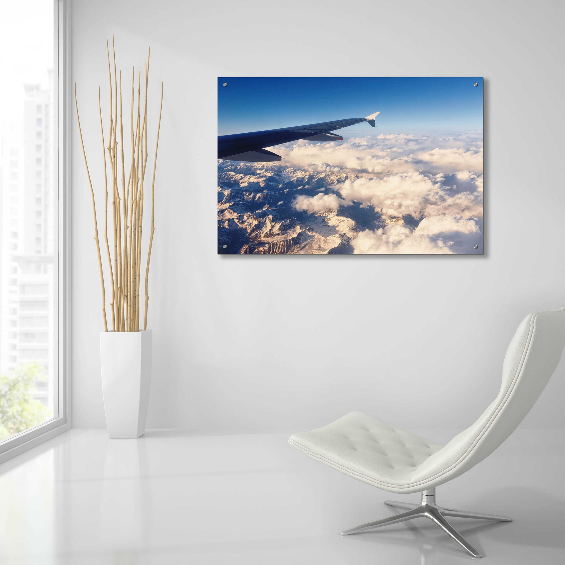 Epic Art 'Over The Mountains' by Sebastien Lory, Acrylic Glass Wall Art,36x24