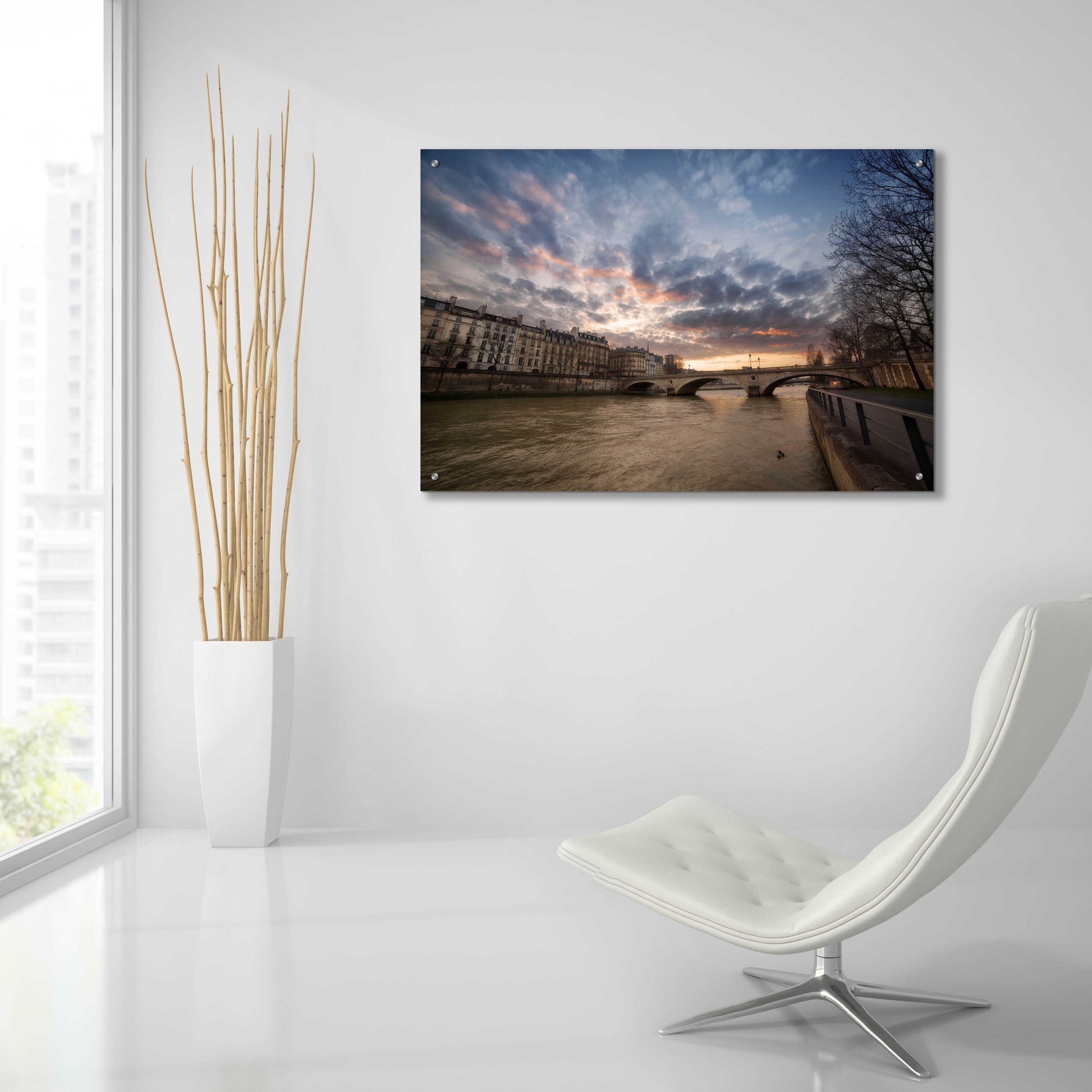 Epic Art 'Paris, End Of A Day' by Sebastien Lory, Acrylic Glass Wall Art,36x24