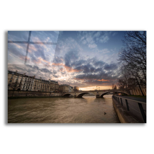 Epic Art 'Paris, End Of A Day' by Sebastien Lory, Acrylic Glass Wall Art