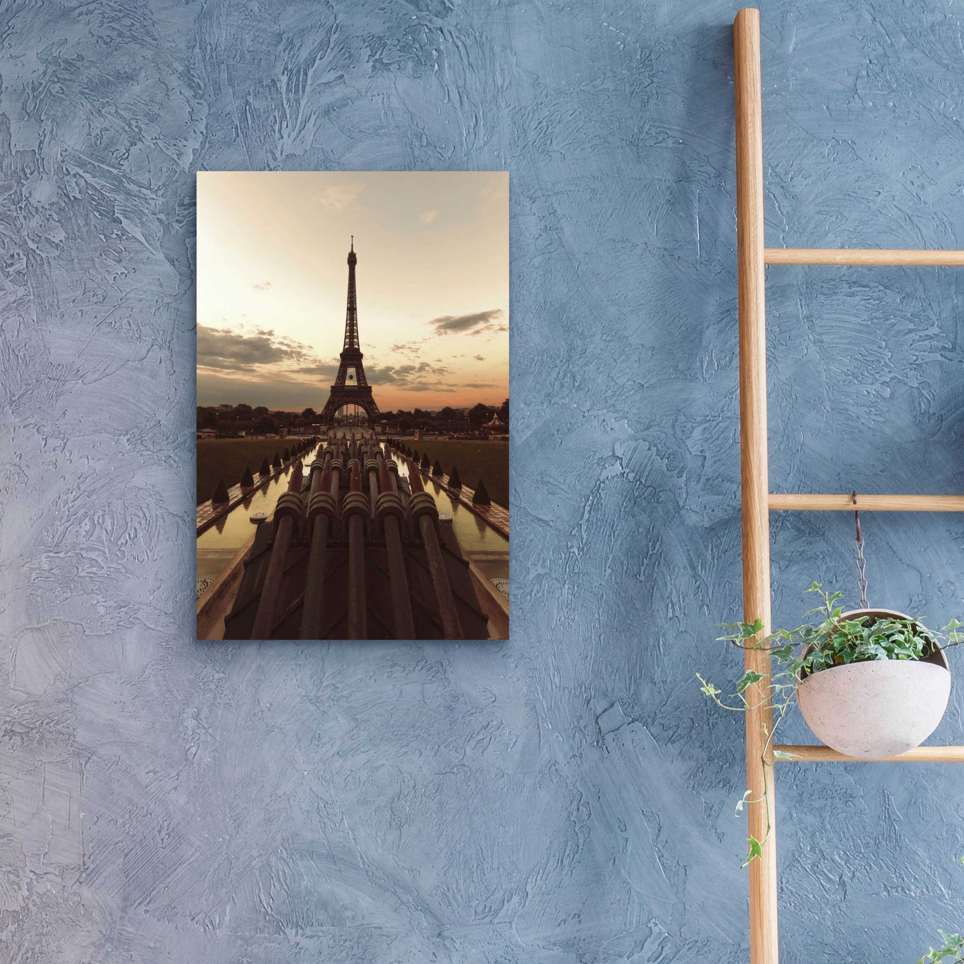 Epic Art 'Fire Eiffel tOWER' by Sebastien Lory, Acrylic Glass Wall Art,16x24