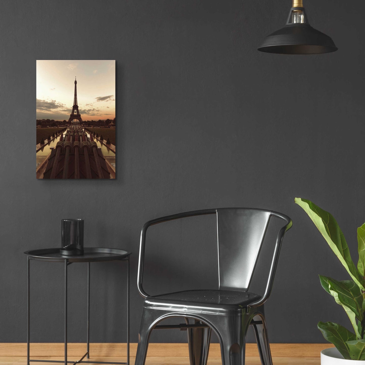 Epic Art 'Fire Eiffel tOWER' by Sebastien Lory, Acrylic Glass Wall Art,16x24