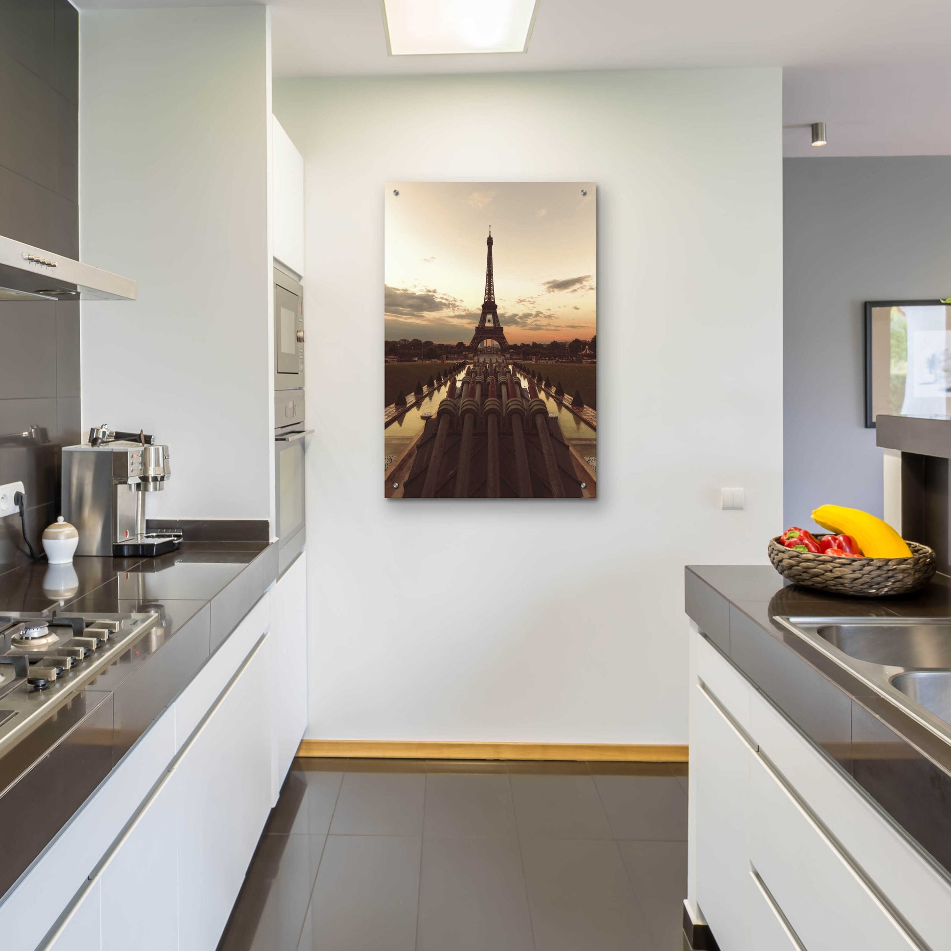 Epic Art 'Fire Eiffel tOWER' by Sebastien Lory, Acrylic Glass Wall Art,24x36