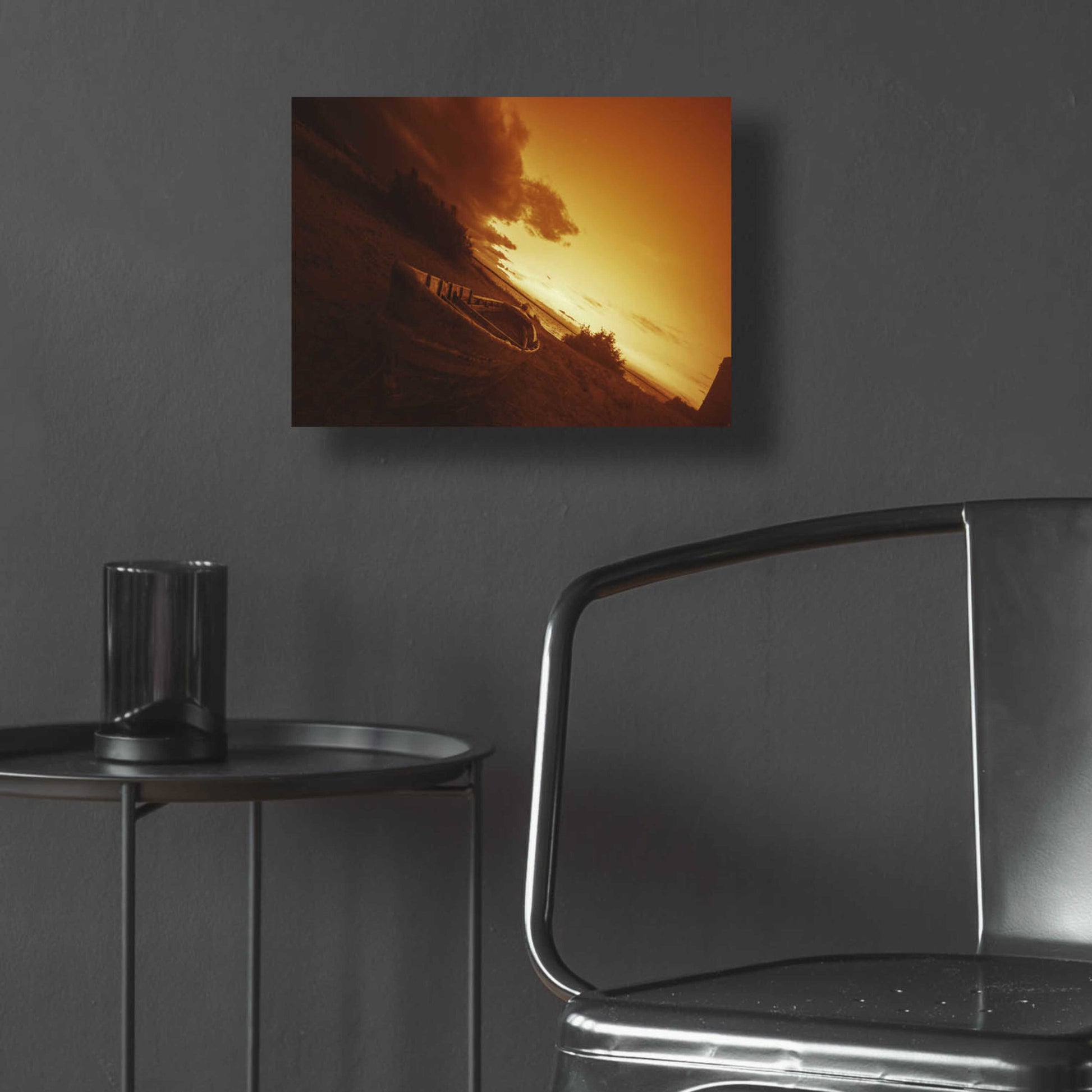 Epic Art 'Golden Sunset' by Sebastien Lory, Acrylic Glass Wall Art,16x12