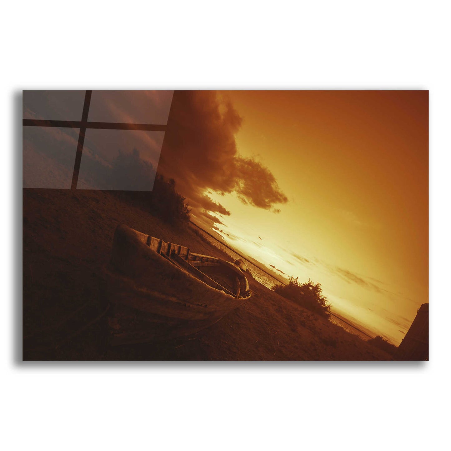 Epic Art 'Golden Sunset' by Sebastien Lory, Acrylic Glass Wall Art