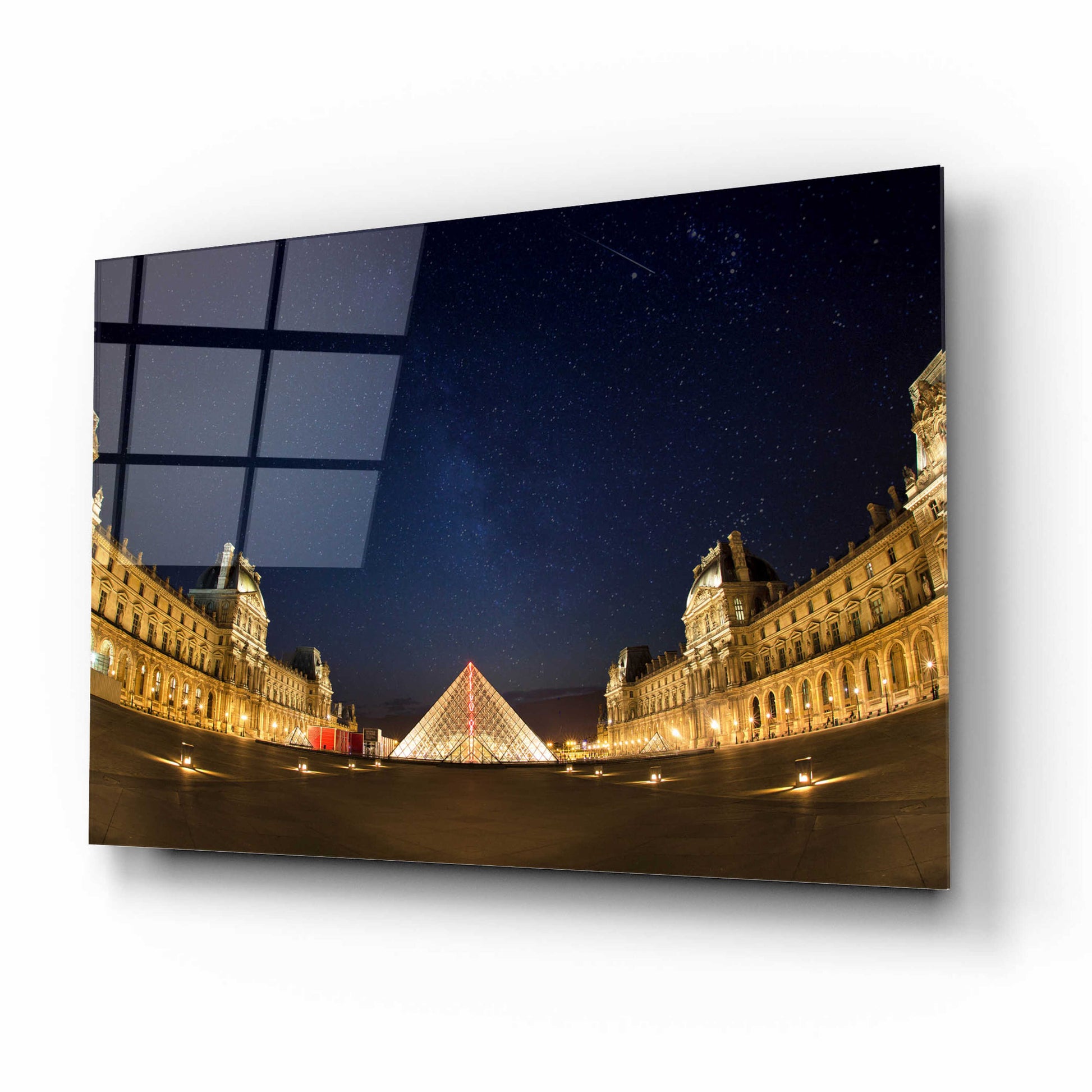 Epic Art 'Lourve Museum Nights' by Sebastien Lory, Acrylic Glass Wall Art,16x12