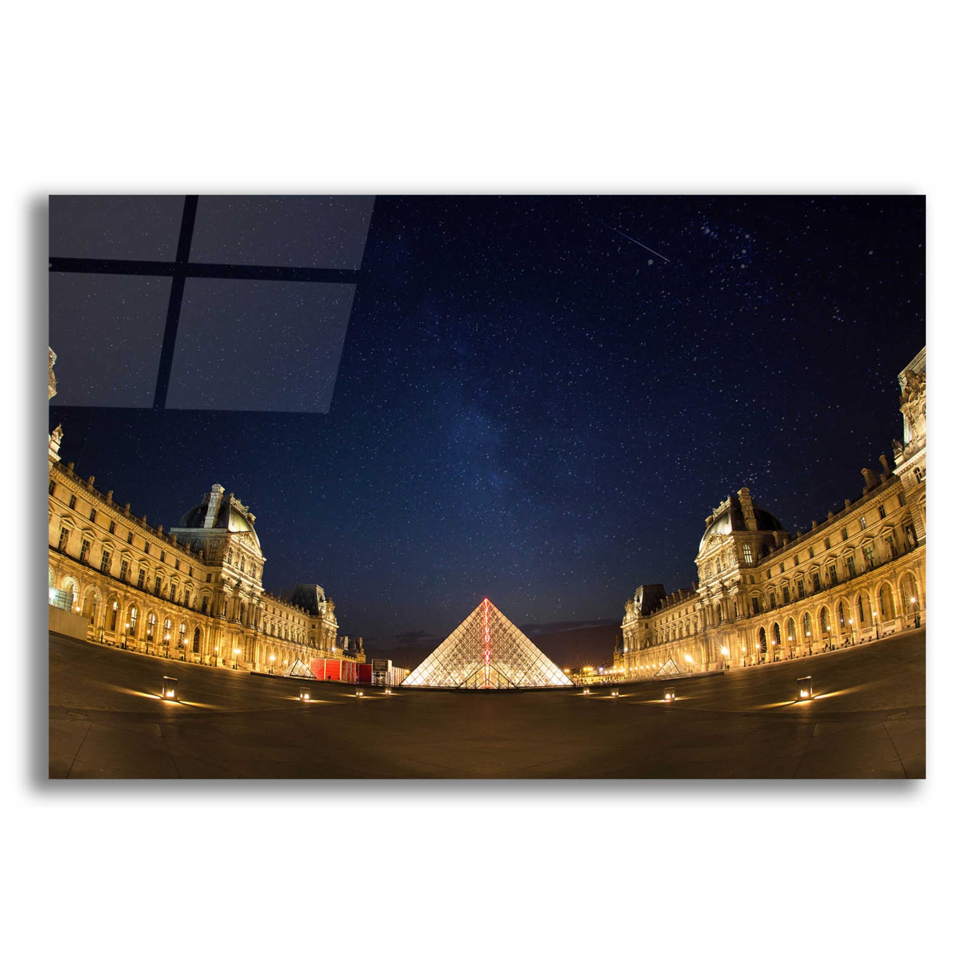 Epic Art 'Lourve Museum Nights' by Sebastien Lory, Acrylic Glass Wall Art,16x12