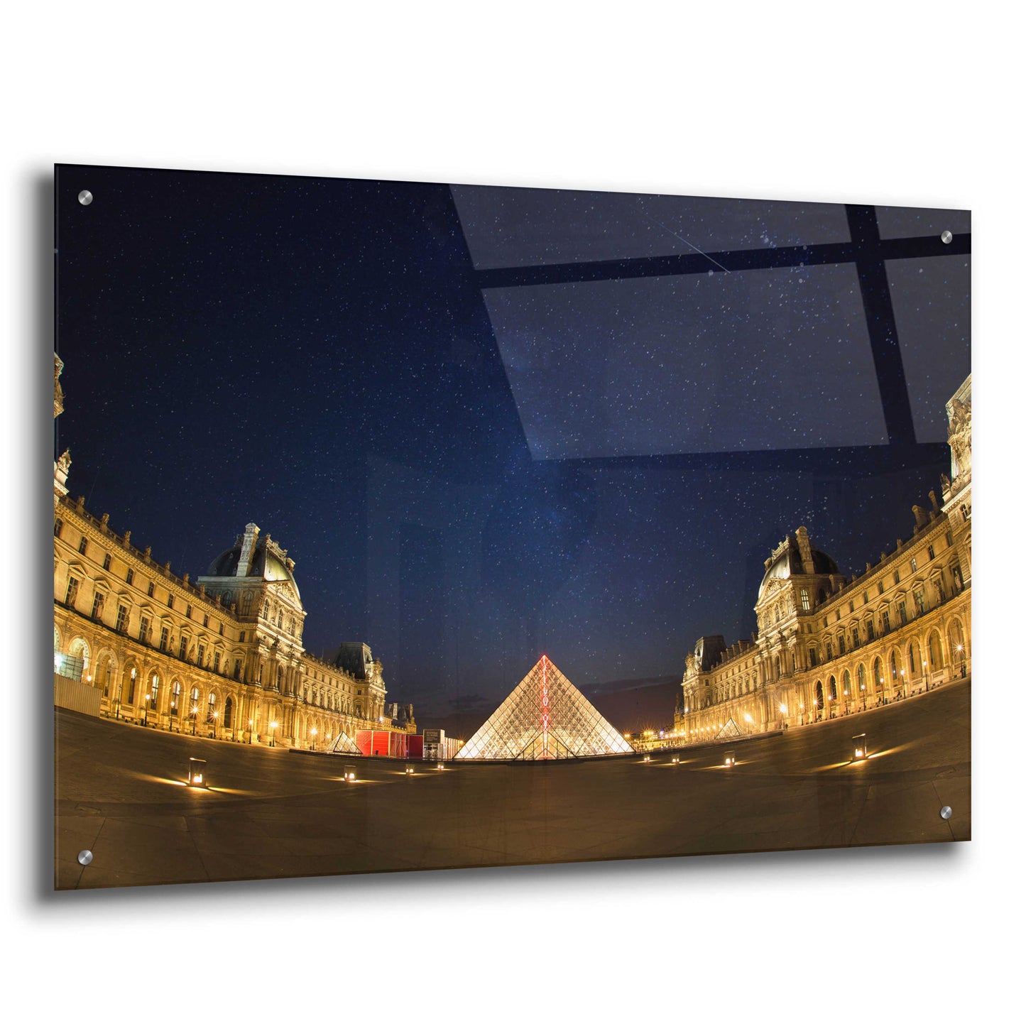 Epic Art 'Lourve Museum Nights' by Sebastien Lory, Acrylic Glass Wall Art,36x24