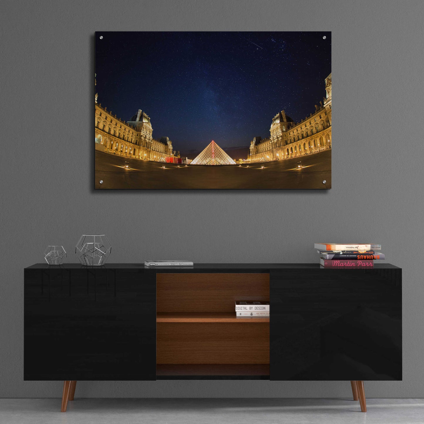 Epic Art 'Lourve Museum Nights' by Sebastien Lory, Acrylic Glass Wall Art,36x24