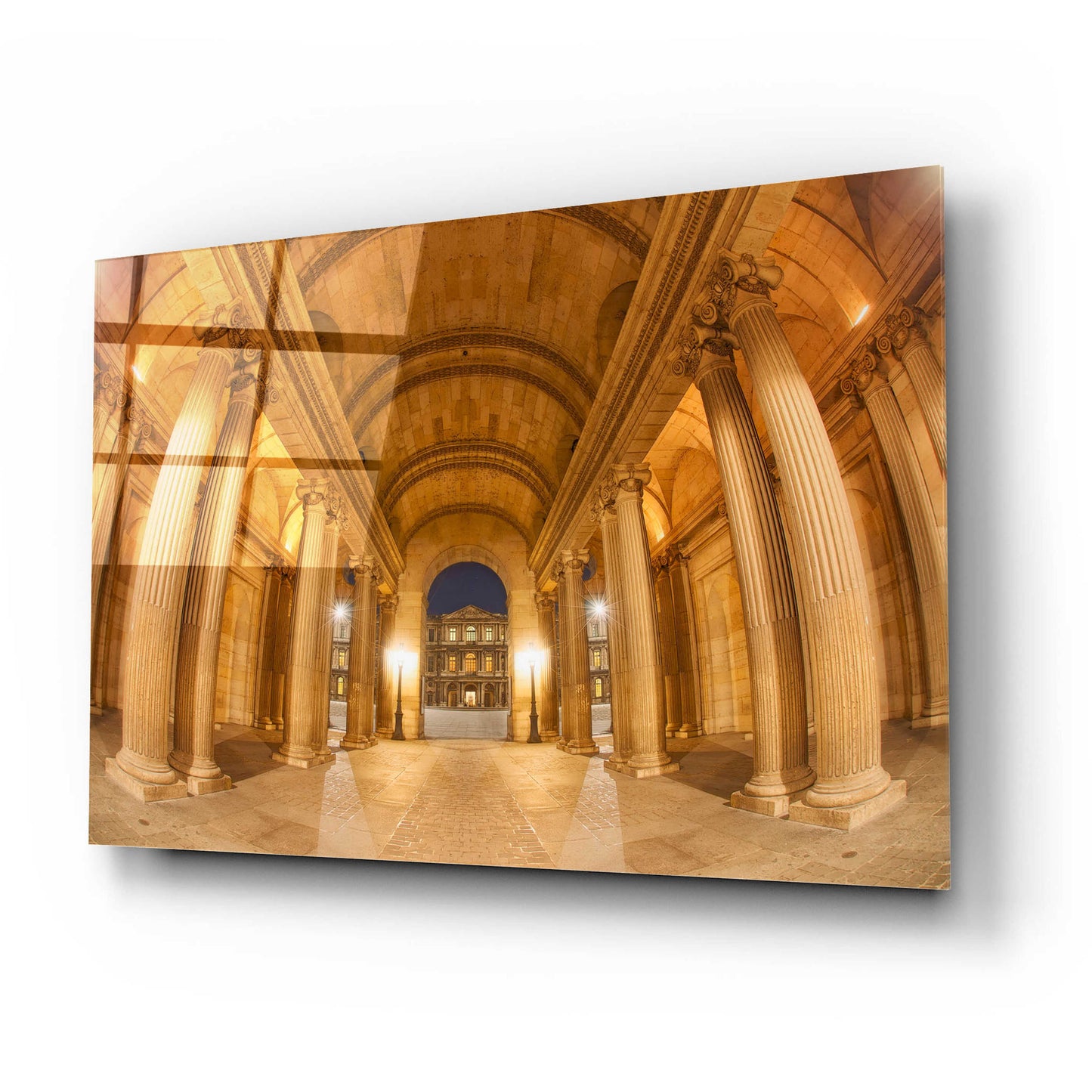 Epic Art 'Golden Columns' by Sebastien Lory, Acrylic Glass Wall Art,24x16