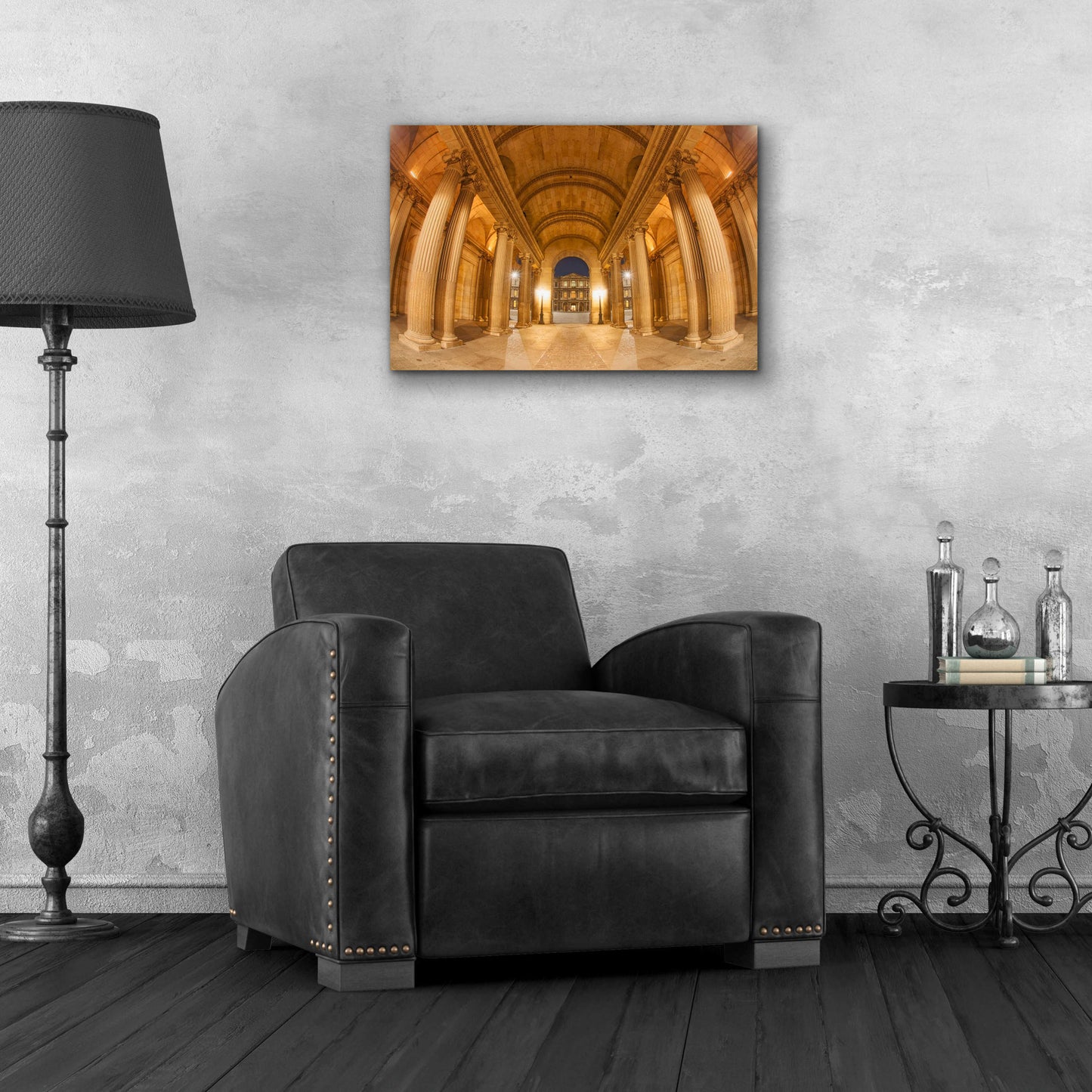 Epic Art 'Golden Columns' by Sebastien Lory, Acrylic Glass Wall Art,24x16