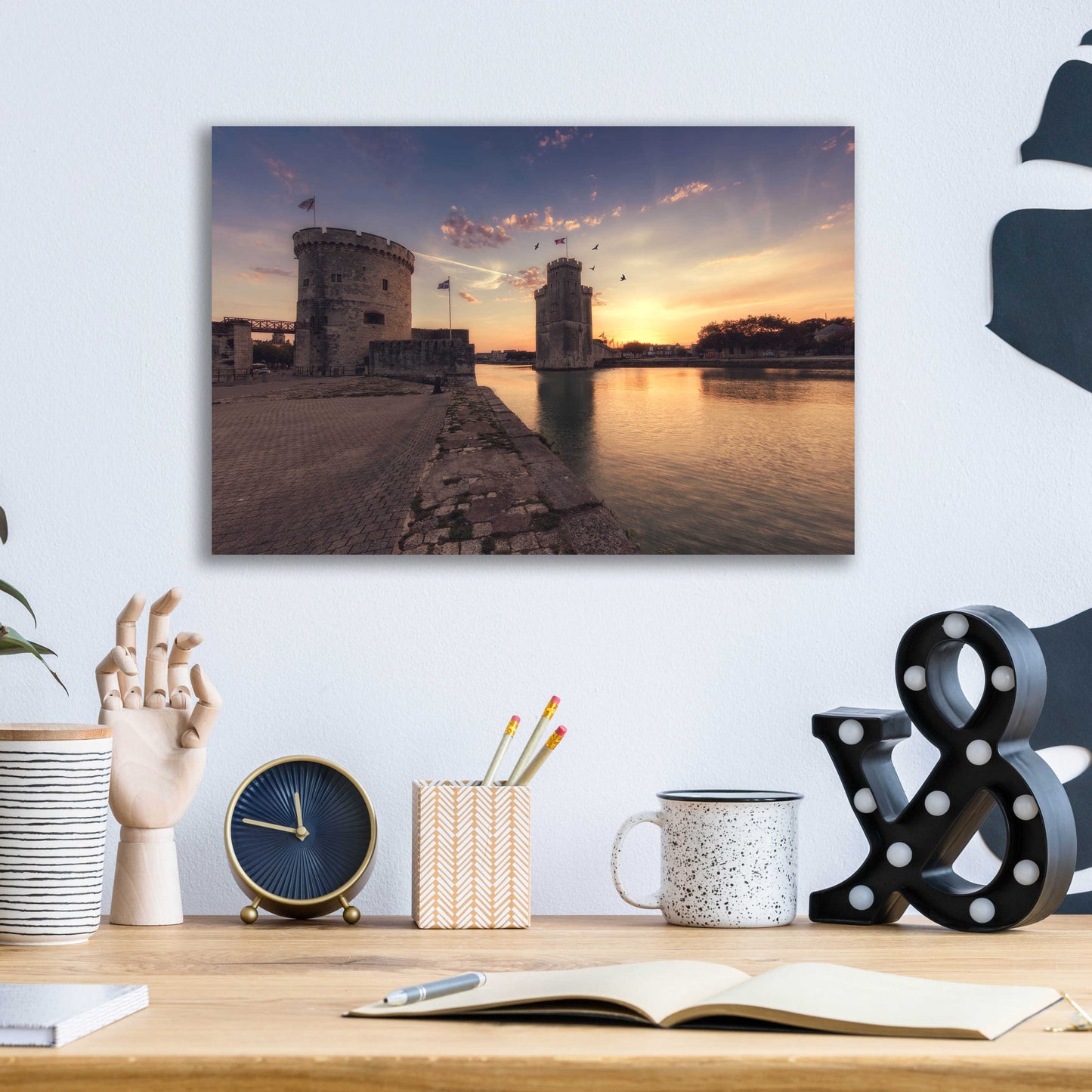 Epic Art 'Port de la Rochelle' by Sebastien Lory, Acrylic Glass Wall Art,16x12