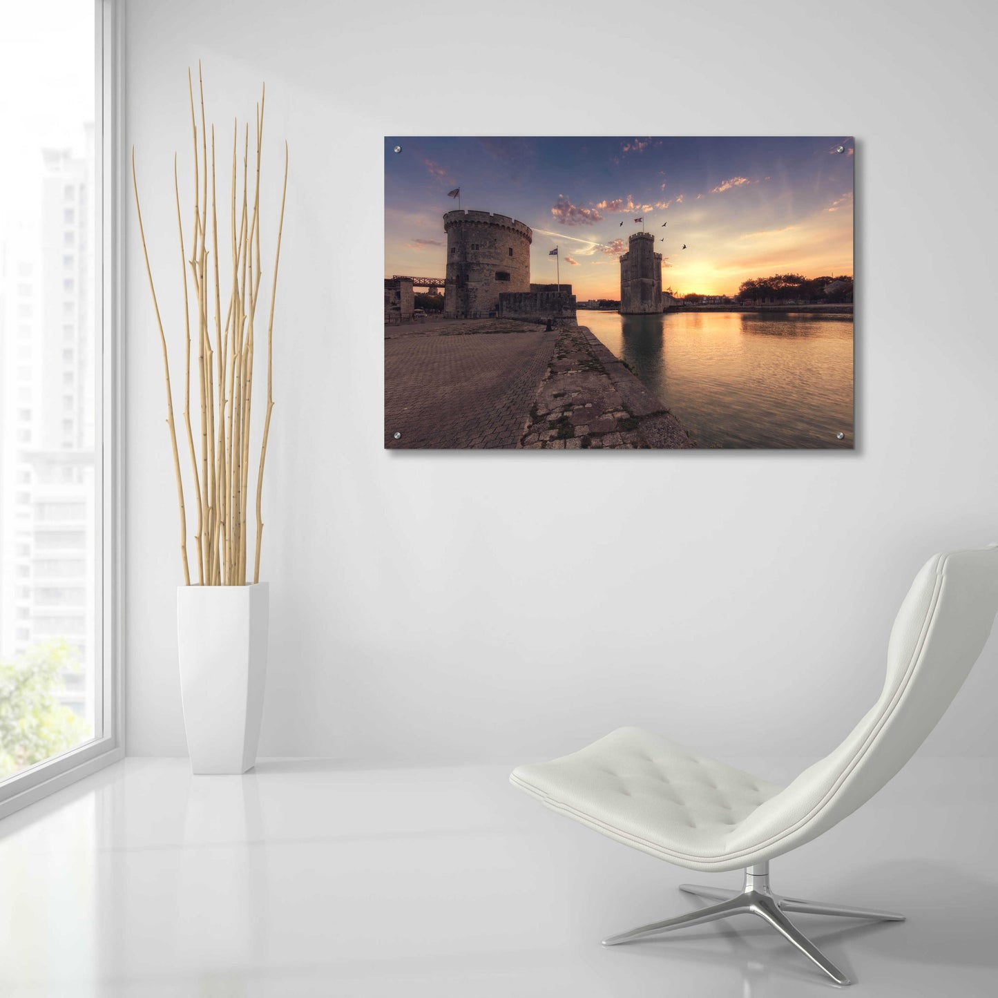 Epic Art 'Port de la Rochelle' by Sebastien Lory, Acrylic Glass Wall Art,36x24