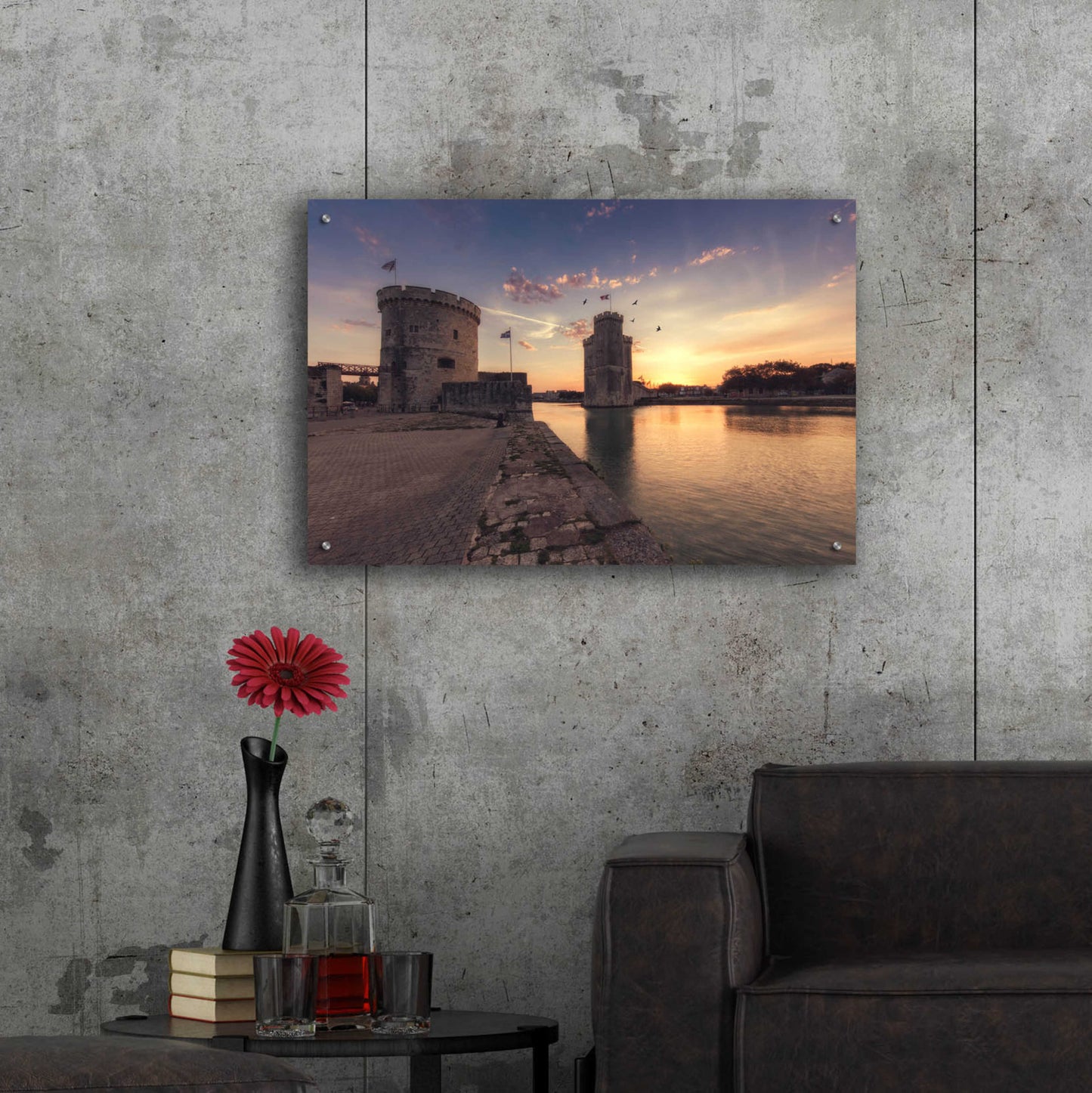 Epic Art 'Port de la Rochelle' by Sebastien Lory, Acrylic Glass Wall Art,36x24