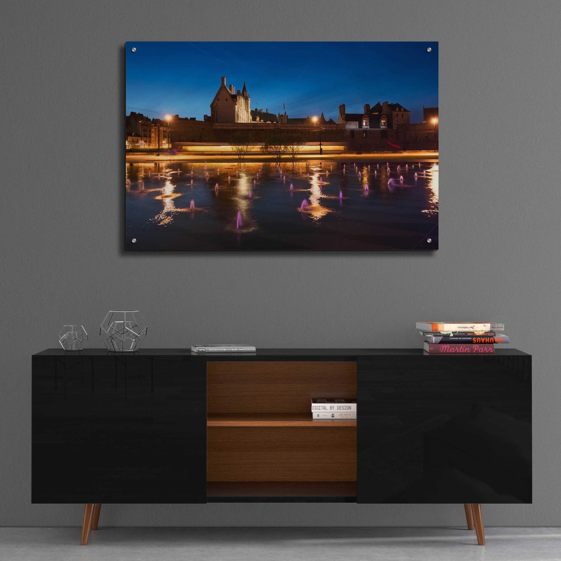 Epic Art 'Castle Reflections' by Sebastien Lory, Acrylic Glass Wall Art,36x24