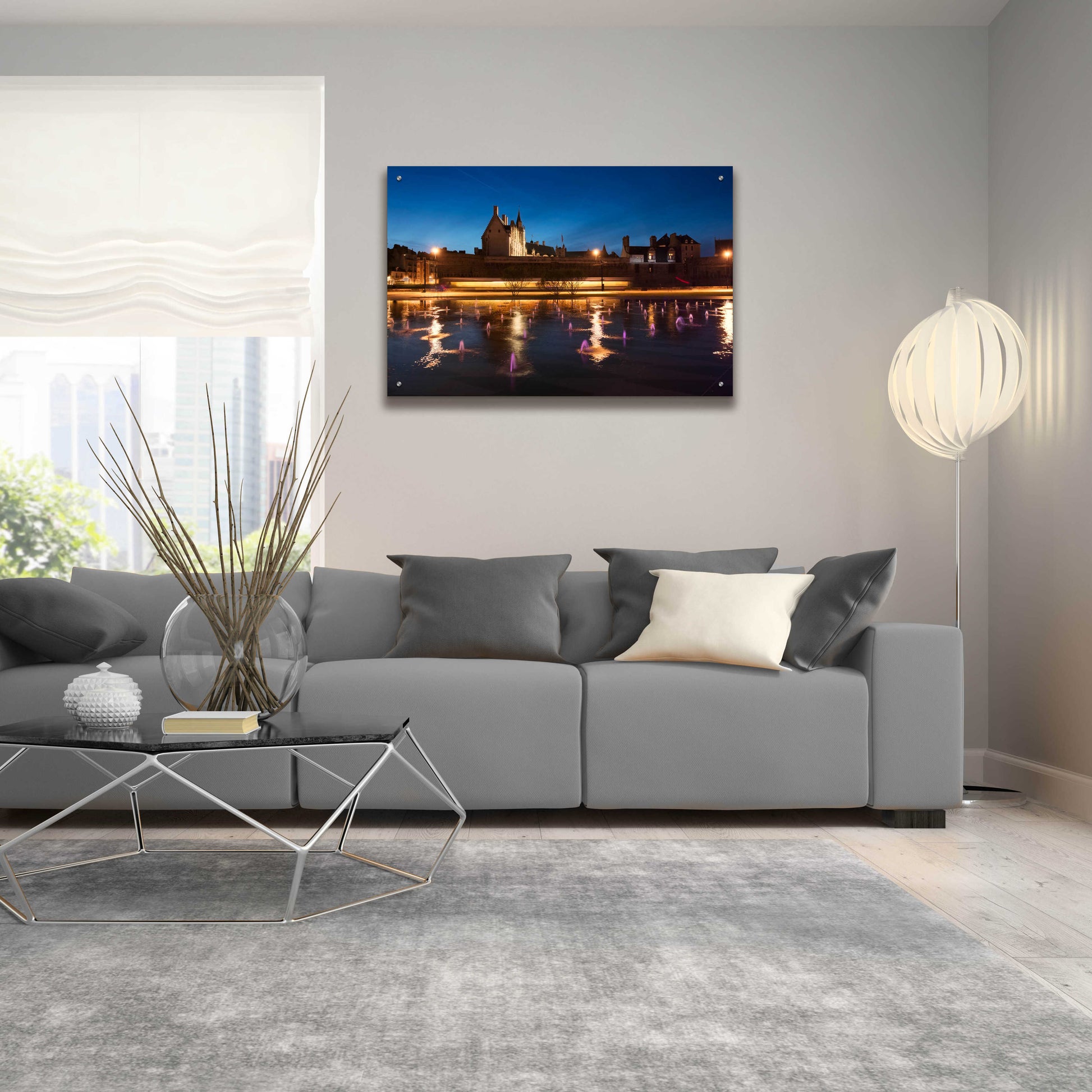 Epic Art 'Castle Reflections' by Sebastien Lory, Acrylic Glass Wall Art,36x24