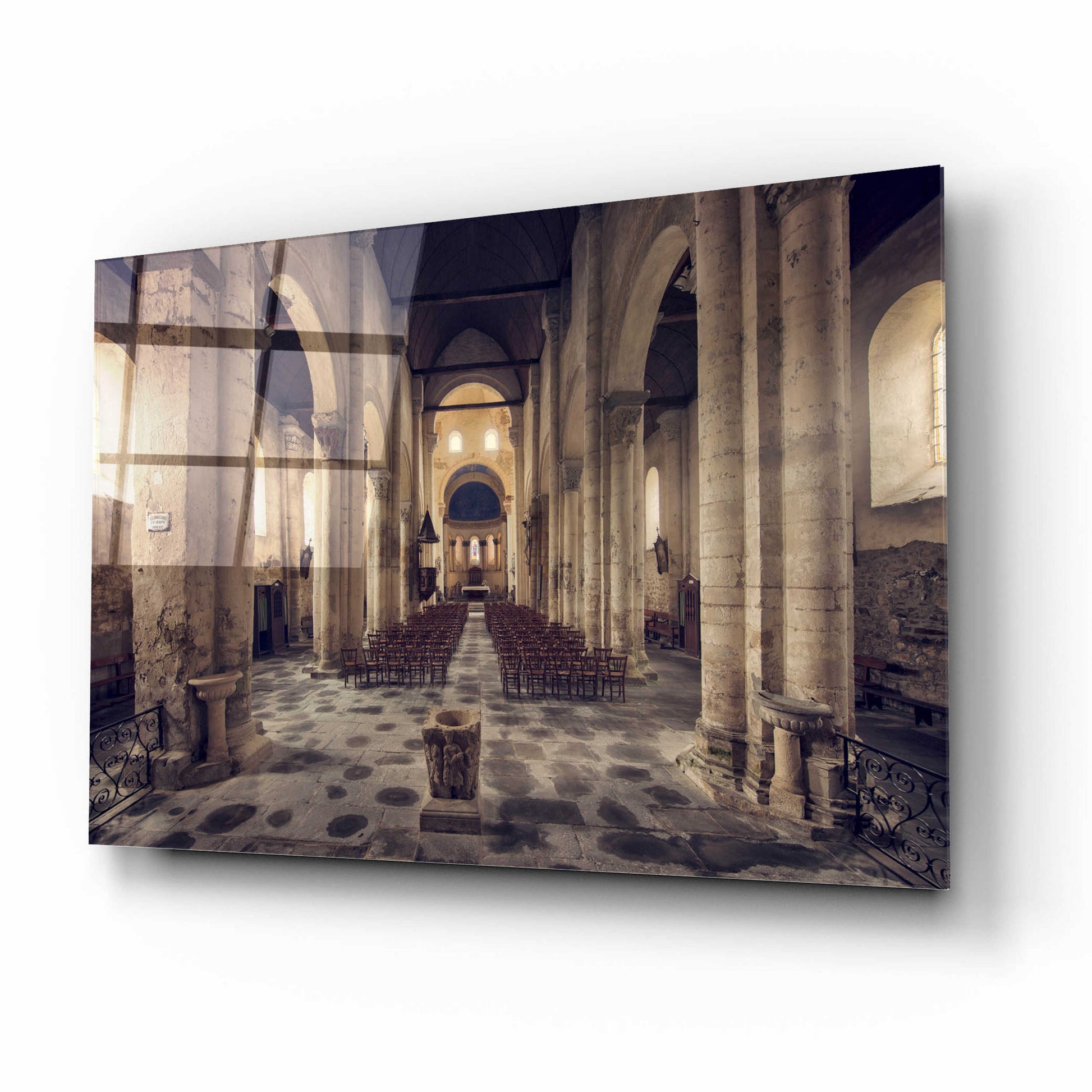 Epic Art 'Inside the Church' by Sebastien Lory, Acrylic Glass Wall Art,16x12