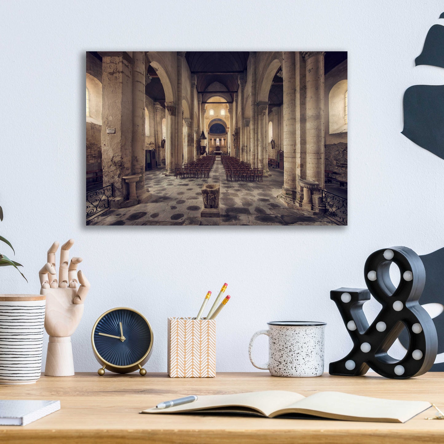 Epic Art 'Inside the Church' by Sebastien Lory, Acrylic Glass Wall Art,16x12