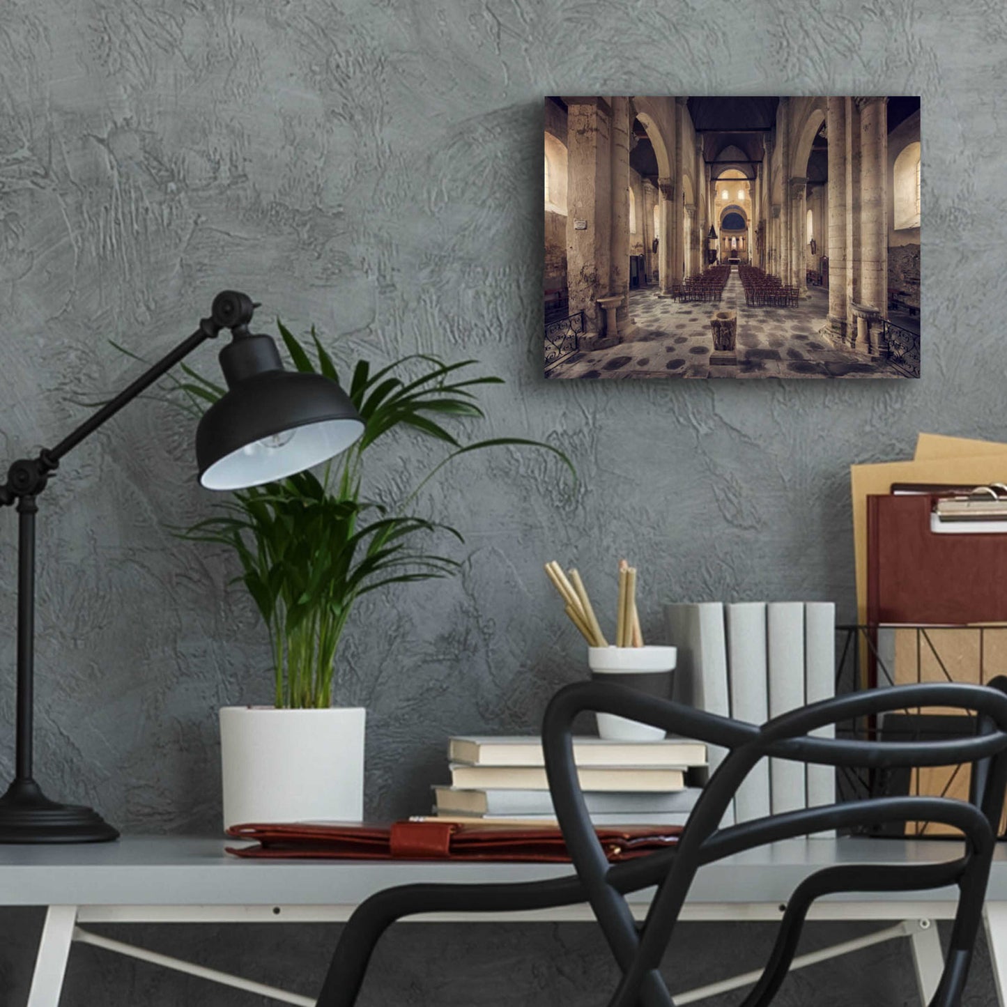 Epic Art 'Inside the Church' by Sebastien Lory, Acrylic Glass Wall Art,16x12