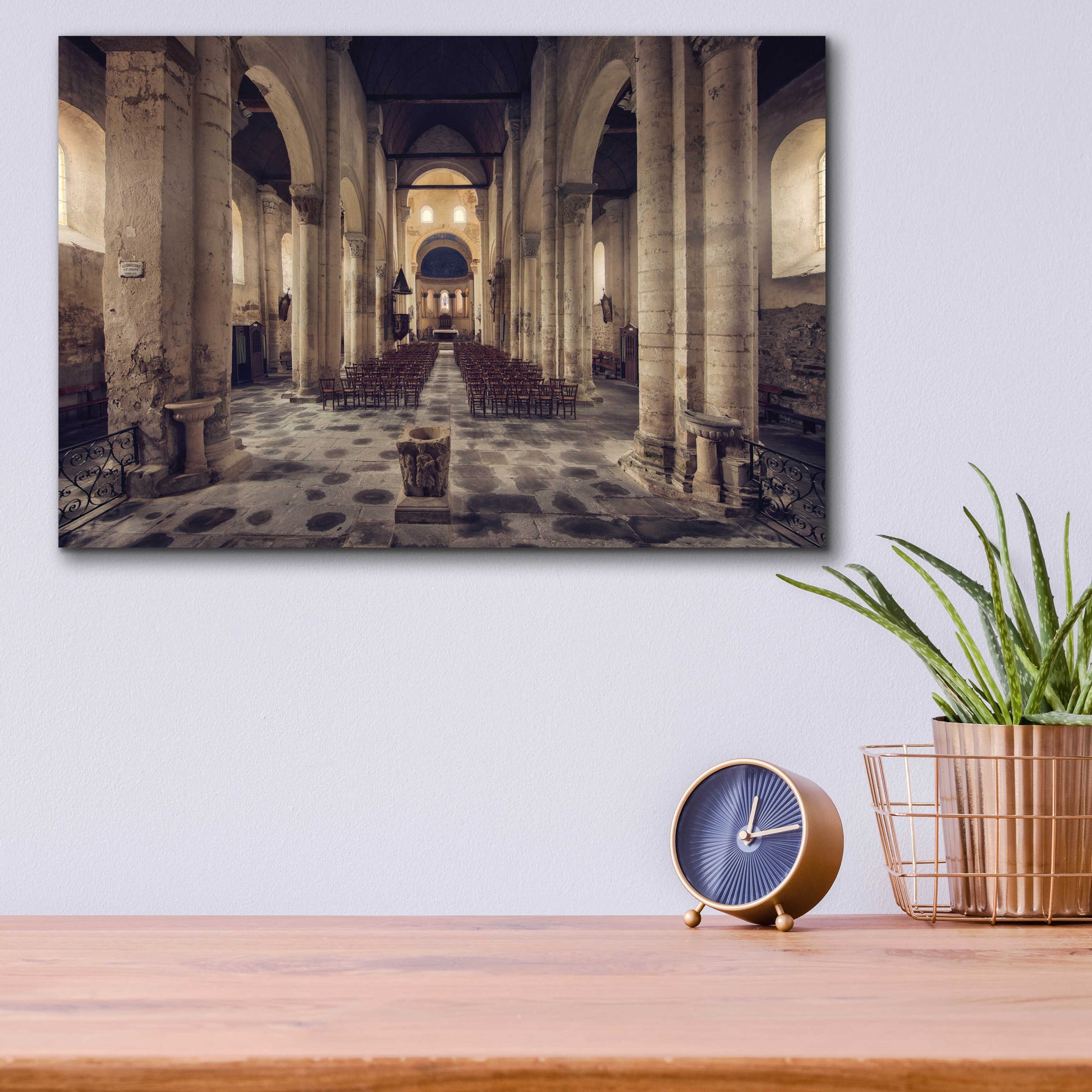 Epic Art 'Inside the Church' by Sebastien Lory, Acrylic Glass Wall Art,16x12