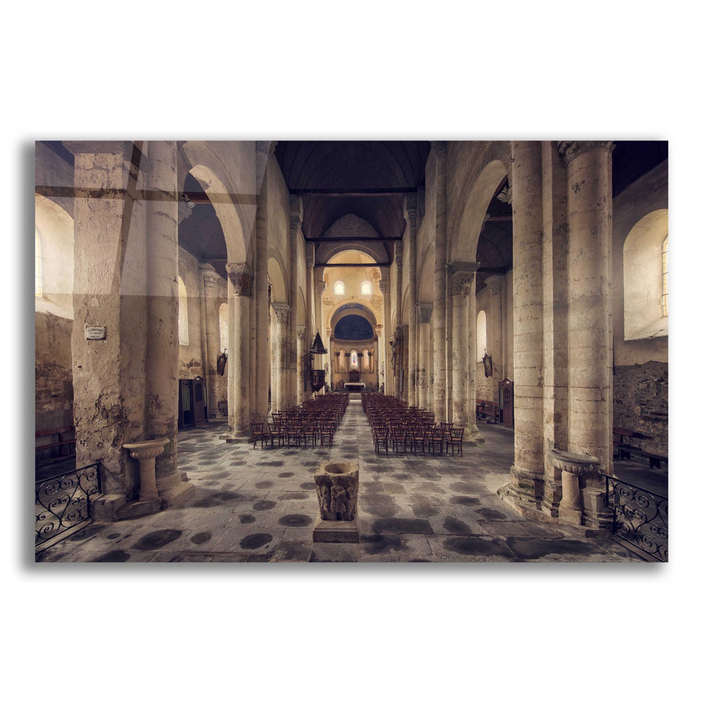 Epic Art 'Inside the Church' by Sebastien Lory, Acrylic Glass Wall Art,16x12