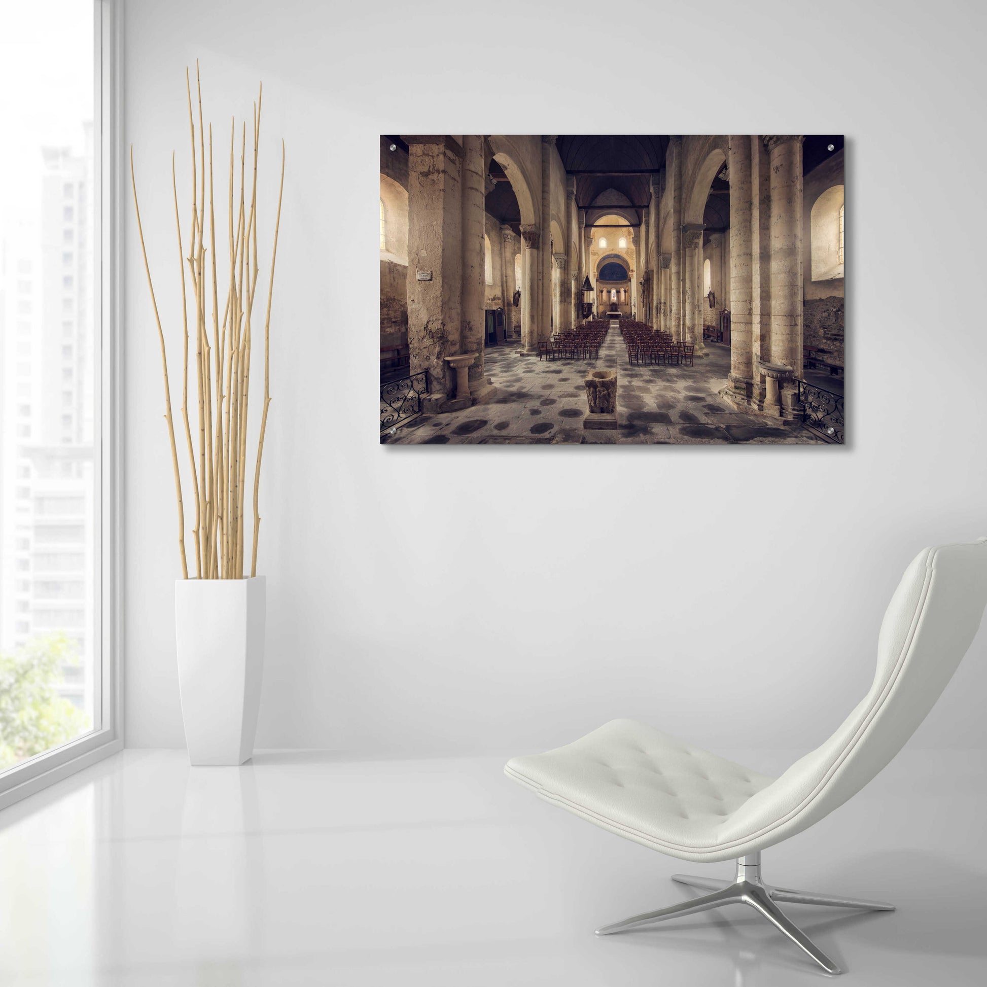 Epic Art 'Inside the Church' by Sebastien Lory, Acrylic Glass Wall Art,36x24