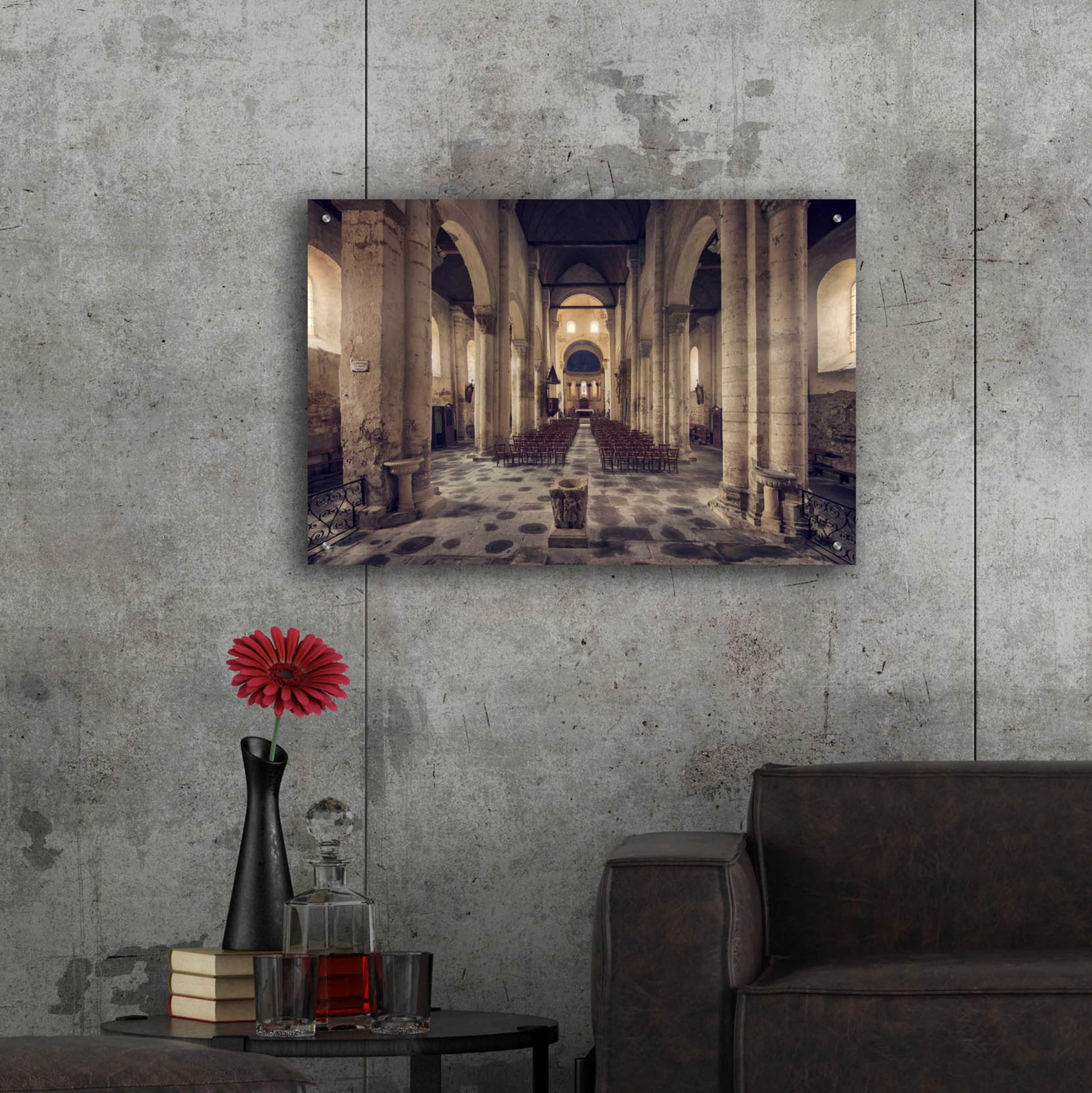 Epic Art 'Inside the Church' by Sebastien Lory, Acrylic Glass Wall Art,36x24