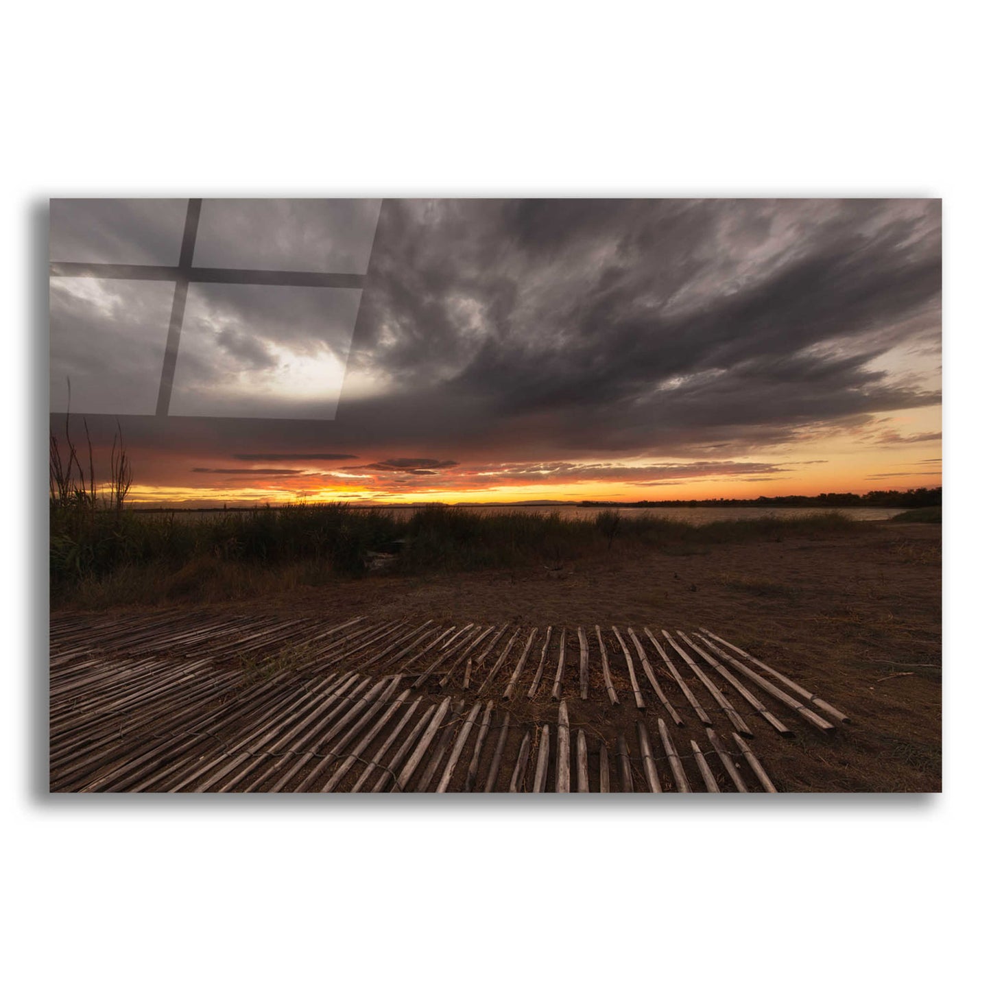 Epic Art 'Stormy Sunset' by Sebastien Lory, Acrylic Glass Wall Art,16x12