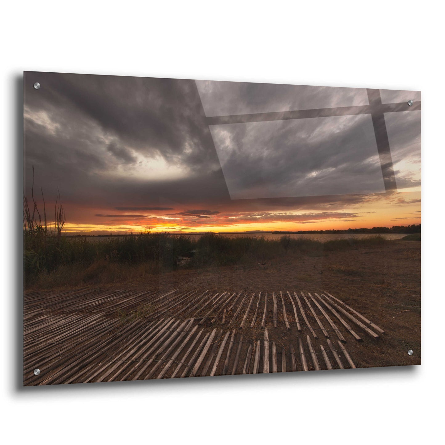 Epic Art 'Stormy Sunset' by Sebastien Lory, Acrylic Glass Wall Art,36x24